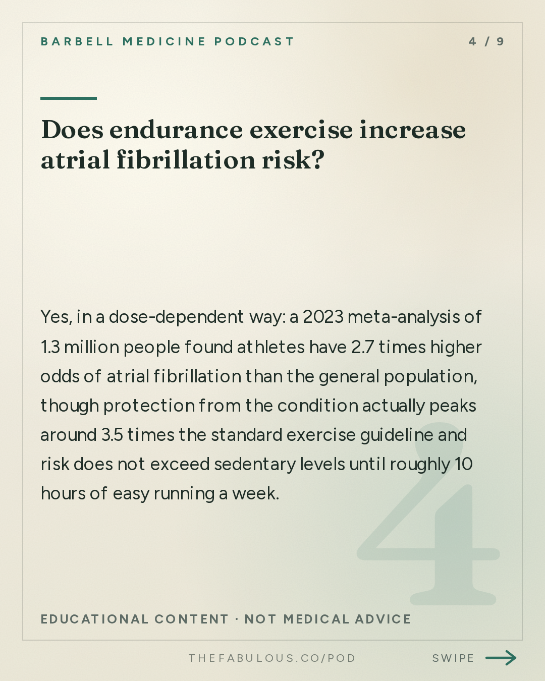 Does endurance exercise increase atrial fibrillation risk? — Barbell Medicine Podcast: How Much Cardio Should You Do? How Much is Too Much?