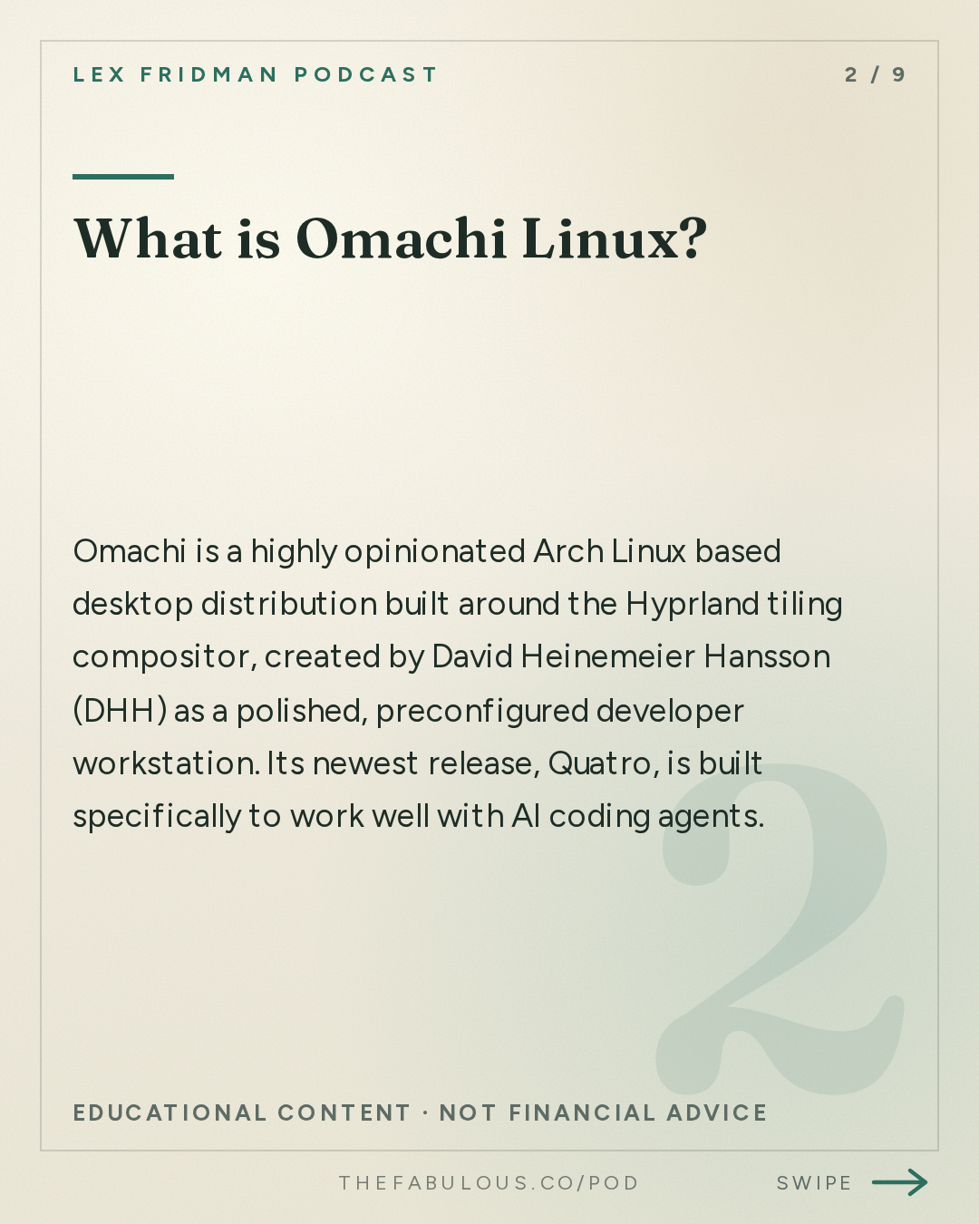 What is Omachi Linux? — Lex Fridman Podcast: #501 – DHH: Future of Programming, AI, Agentic Engineering, Vibe Coding & Linux