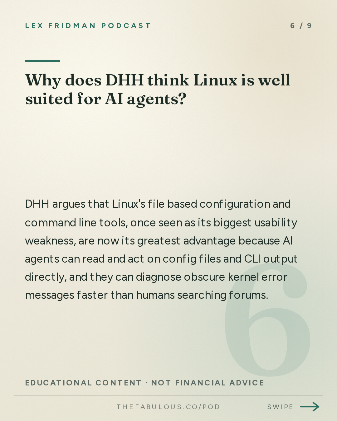 Why does DHH think Linux is well suited for AI agents? — Lex Fridman Podcast: #501 – DHH: Future of Programming, AI, Agentic Engineering, Vibe Coding & Linux