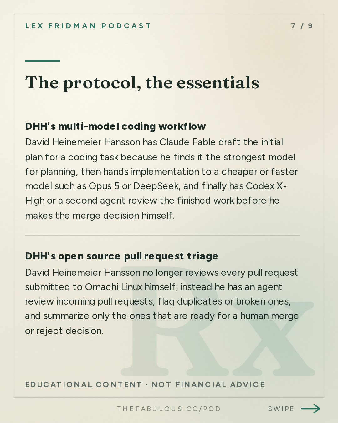 The protocol, the essentials — Lex Fridman Podcast: #501 – DHH: Future of Programming, AI, Agentic Engineering, Vibe Coding & Linux
