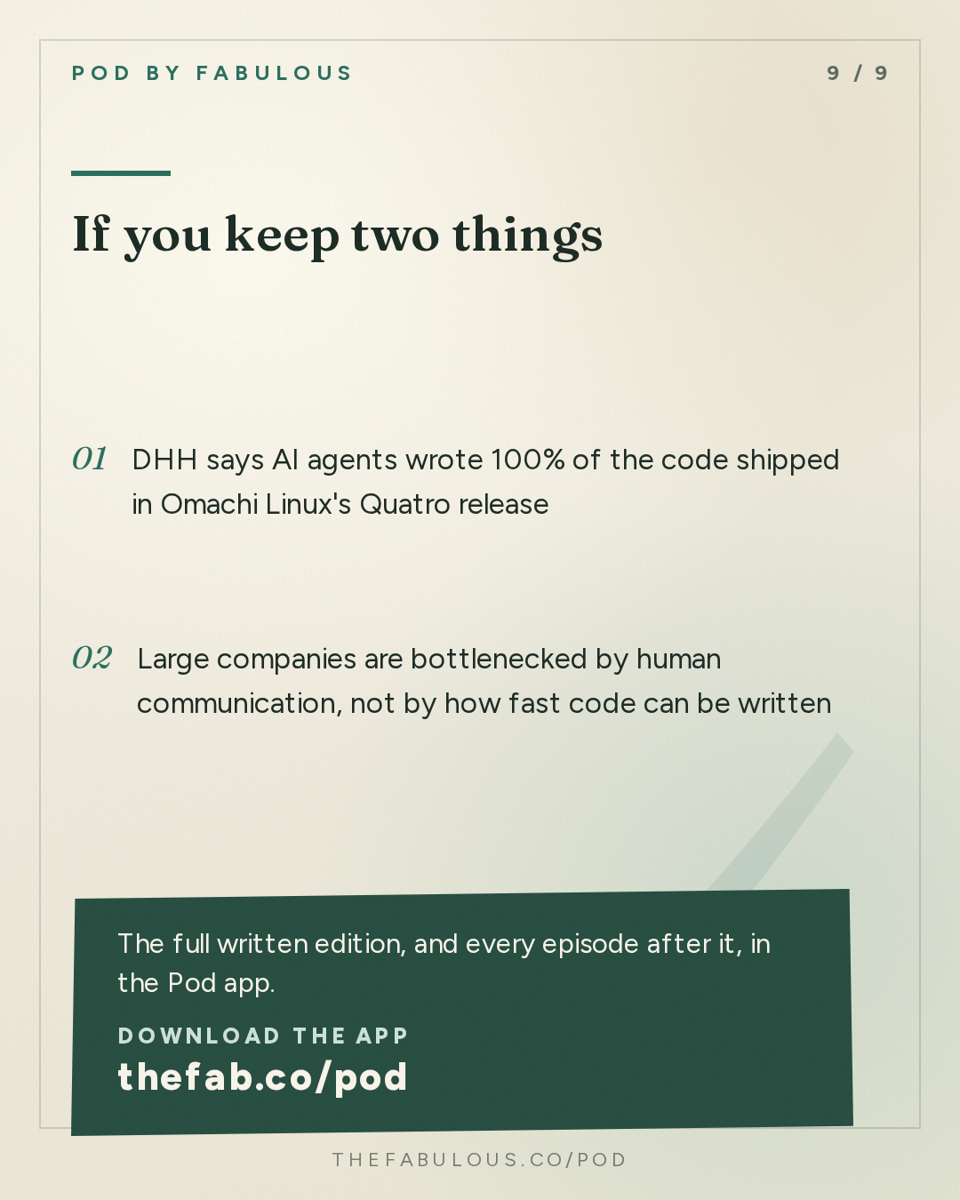 If you keep two things — Lex Fridman Podcast: #501 – DHH: Future of Programming, AI, Agentic Engineering, Vibe Coding & Linux