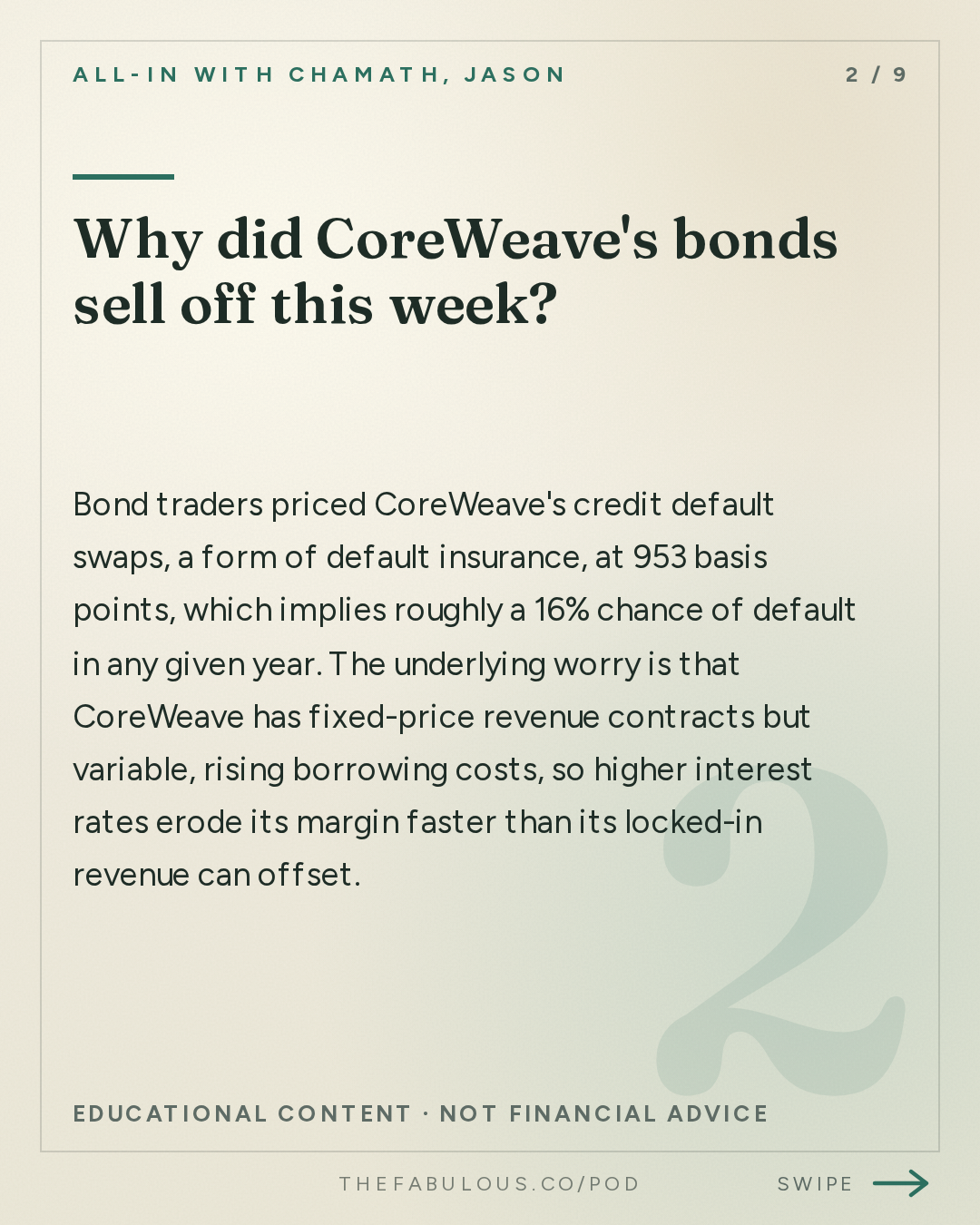 Why did CoreWeave's bonds sell off this week? — All-In with Chamath, Jason, Sacks & Friedberg: CoreWeave Crash, AI Trade Cracks, Anthropic IPO Red Flags, Bill Gates Doomer