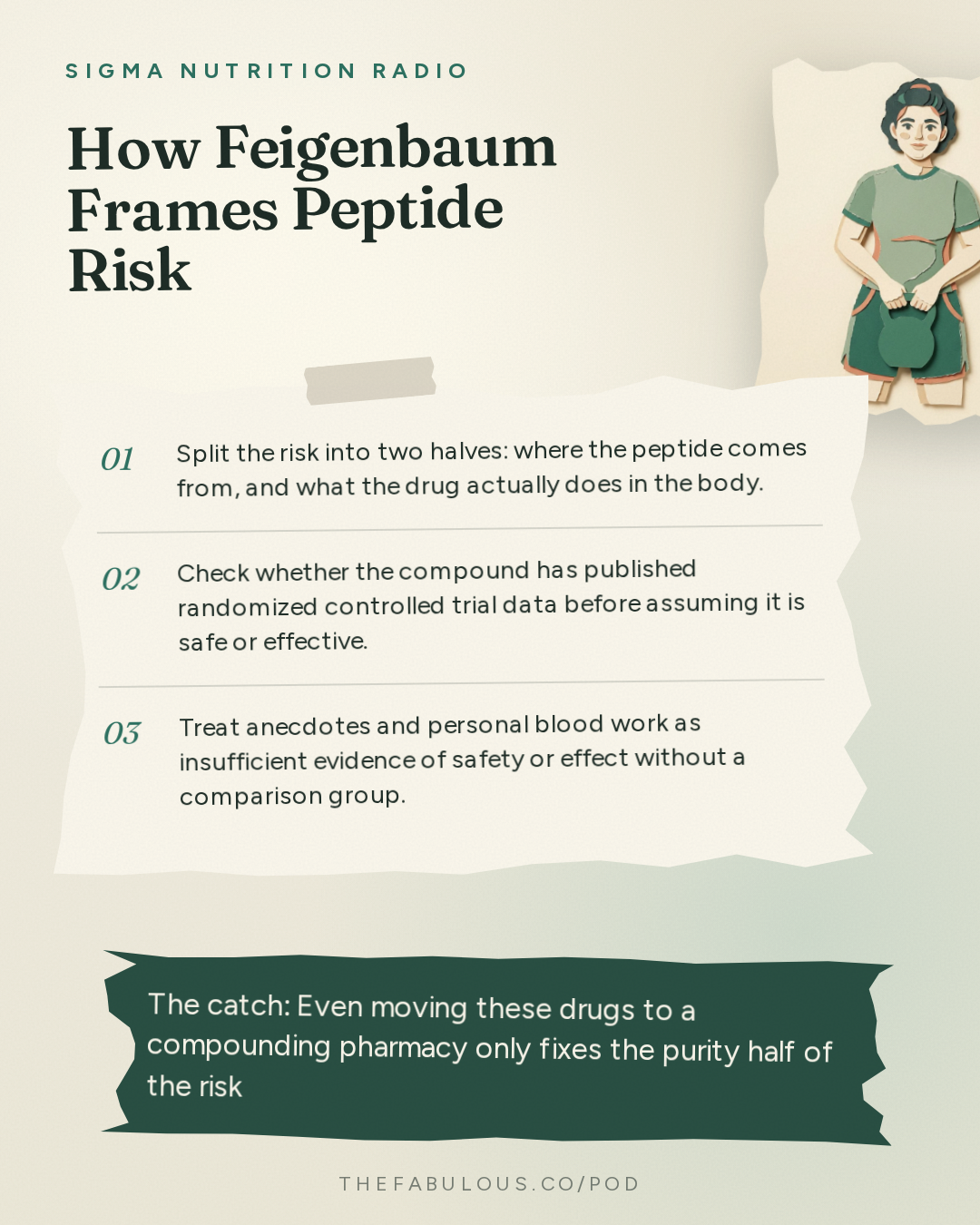 How Feigenbaum Frames Peptide Risk — Sigma Nutrition Radio: #620: BPC-157 and Peptide Medications: What Do We Know? – Jordan Feigenbaum, MD