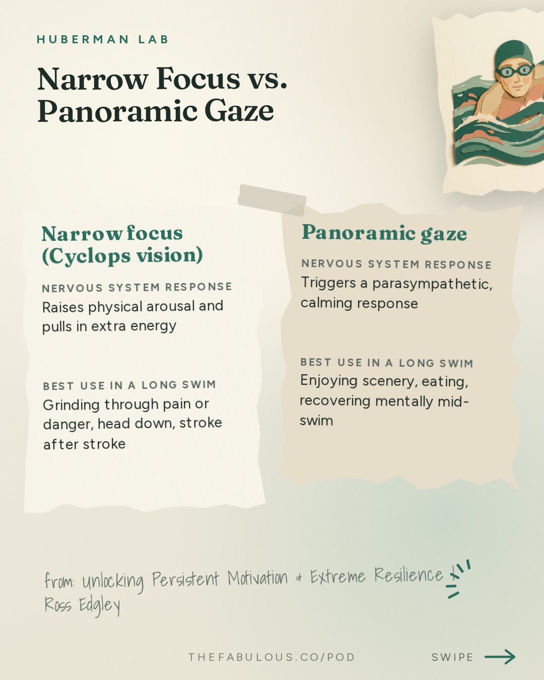 Narrow Focus vs. Panoramic Gaze — Huberman Lab: Unlocking Persistent Motivation & Extreme Resilience | Ross Edgley