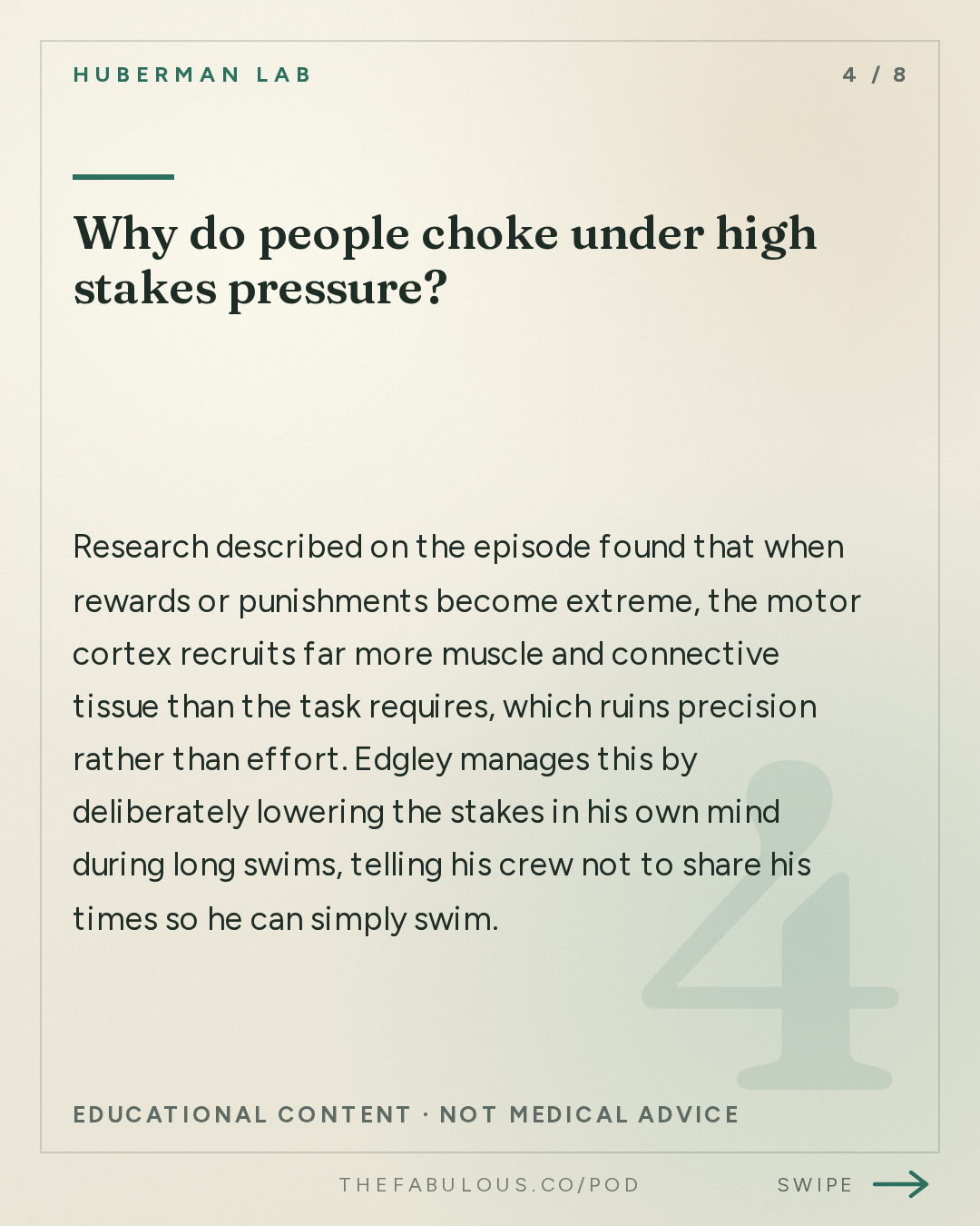 Why do people choke under high stakes pressure? — Huberman Lab: Unlocking Persistent Motivation & Extreme Resilience | Ross Edgley