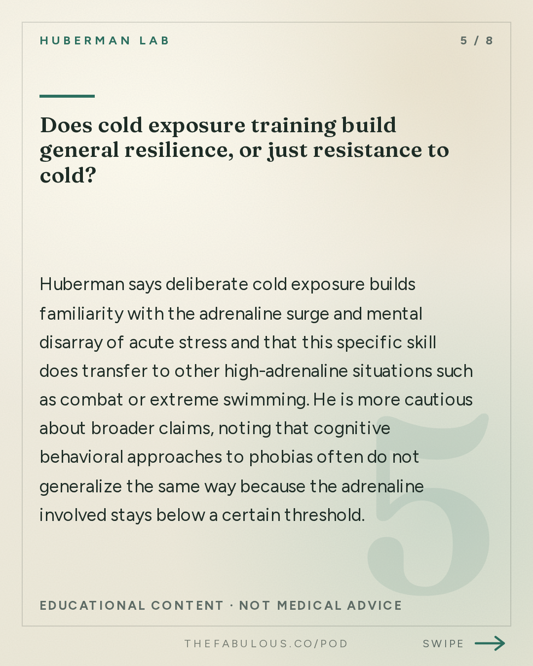 Does cold exposure training build general resilience, or just resistance to cold? — Huberman Lab: Unlocking Persistent Motivation & Extreme Resilience | Ross Edgley