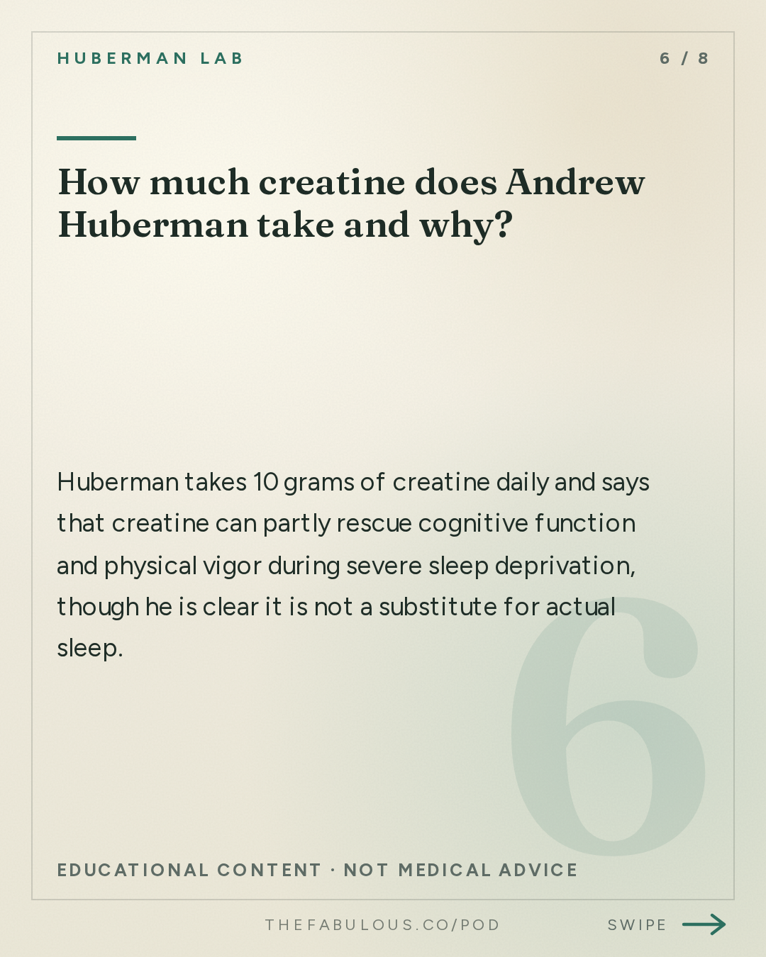 How much creatine does Andrew Huberman take and why? — Huberman Lab: Unlocking Persistent Motivation & Extreme Resilience | Ross Edgley