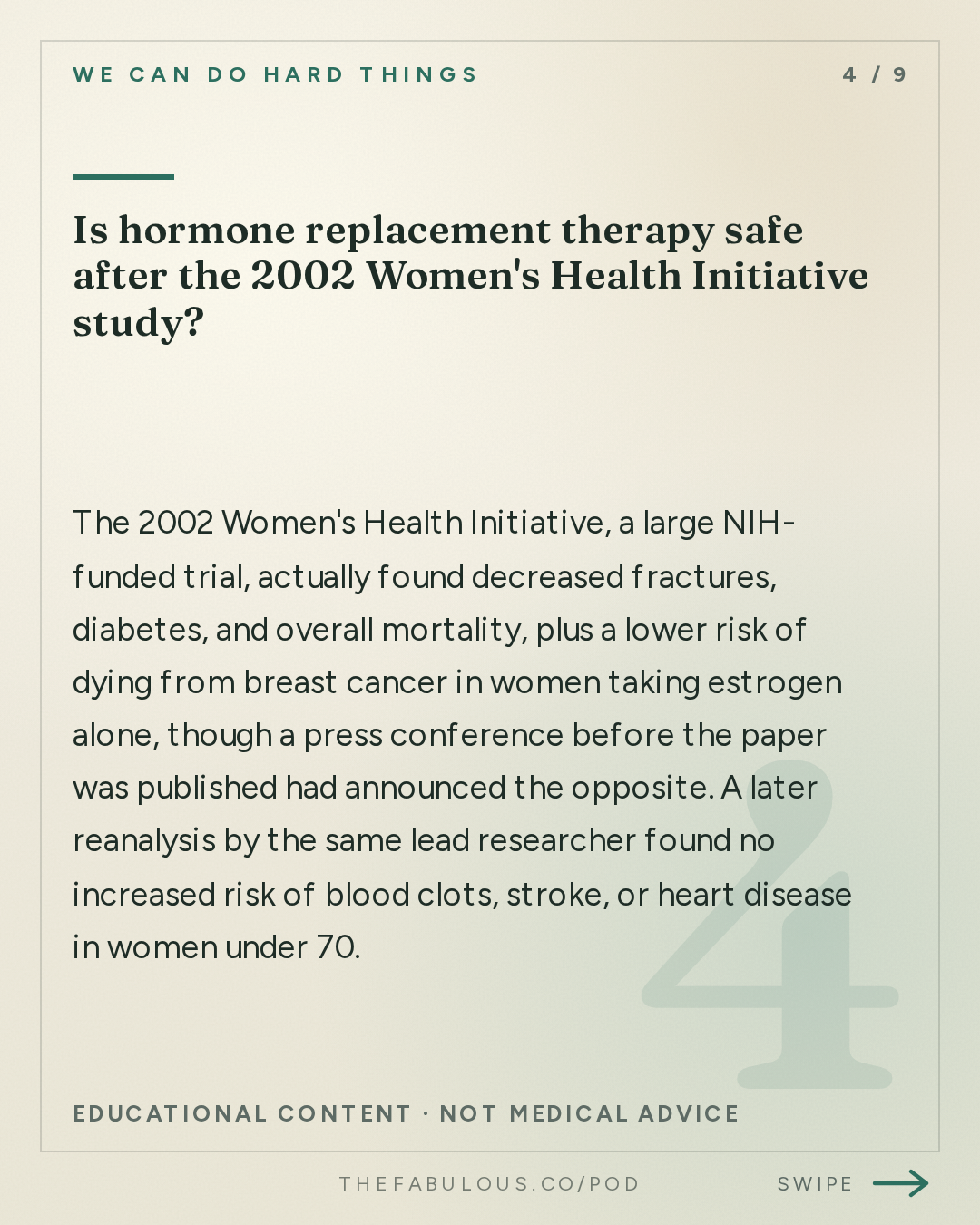 Is hormone replacement therapy safe after the 2002 Women's Health Initiative study? — We Can Do Hard Things: Finally, Menopause Relief: How Did We Not Know This? with Dr. Rachel Rubin