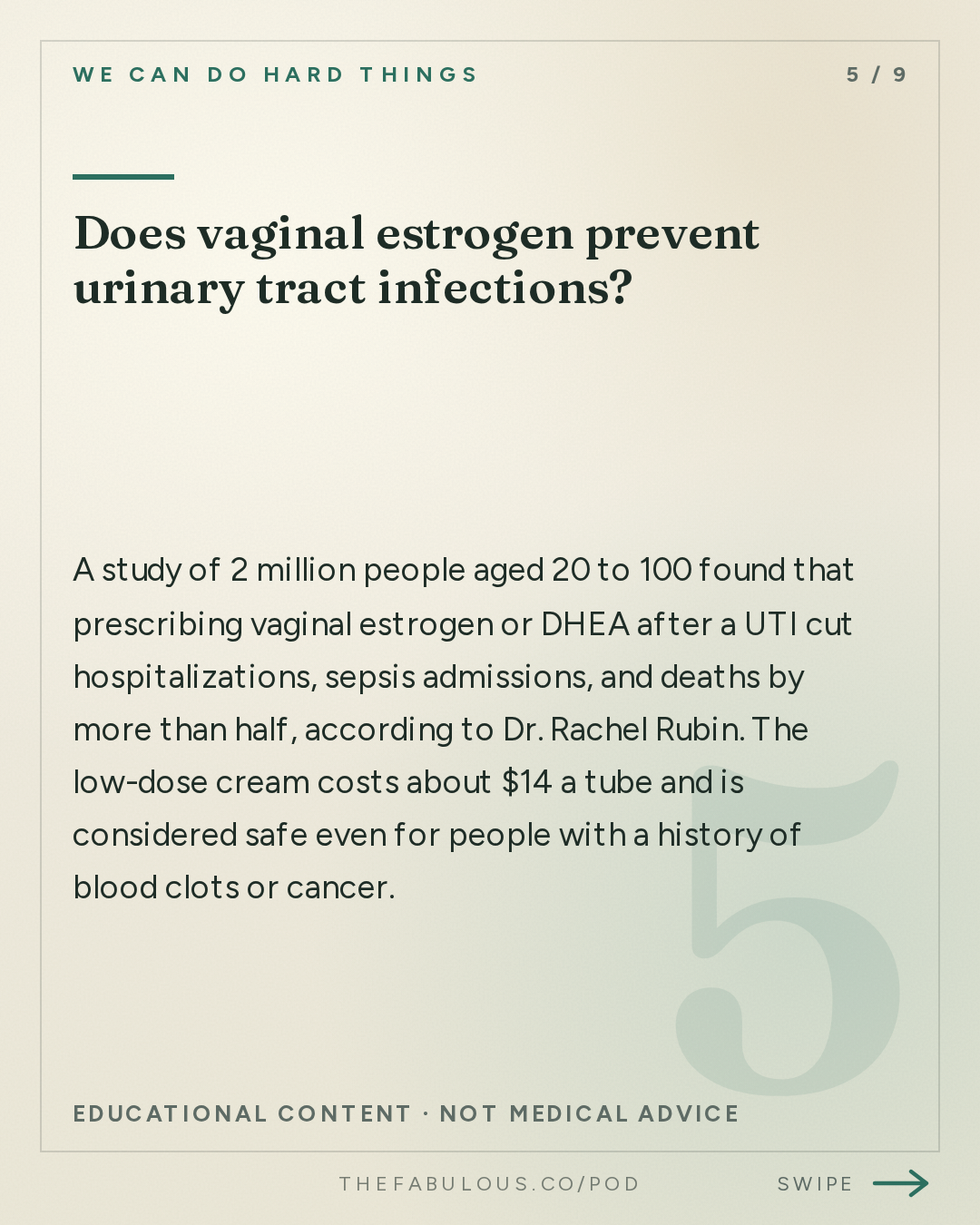 Does vaginal estrogen prevent urinary tract infections? — We Can Do Hard Things: Finally, Menopause Relief: How Did We Not Know This? with Dr. Rachel Rubin
