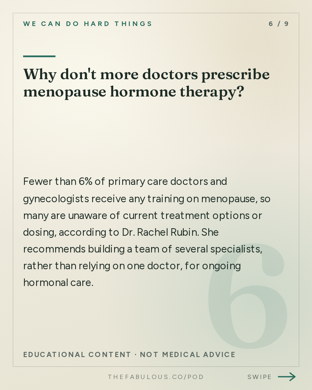 Why don't more doctors prescribe menopause hormone therapy? — We Can Do Hard Things: Finally, Menopause Relief: How Did We Not Know This? with Dr. Rachel Rubin