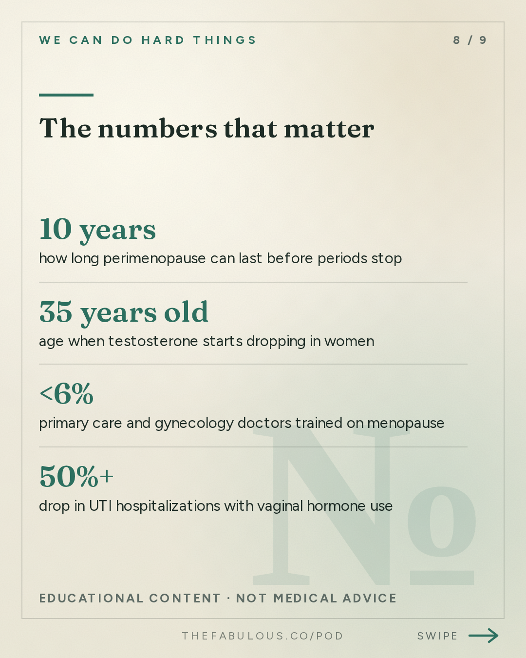 The numbers that matter — We Can Do Hard Things: Finally, Menopause Relief: How Did We Not Know This? with Dr. Rachel Rubin