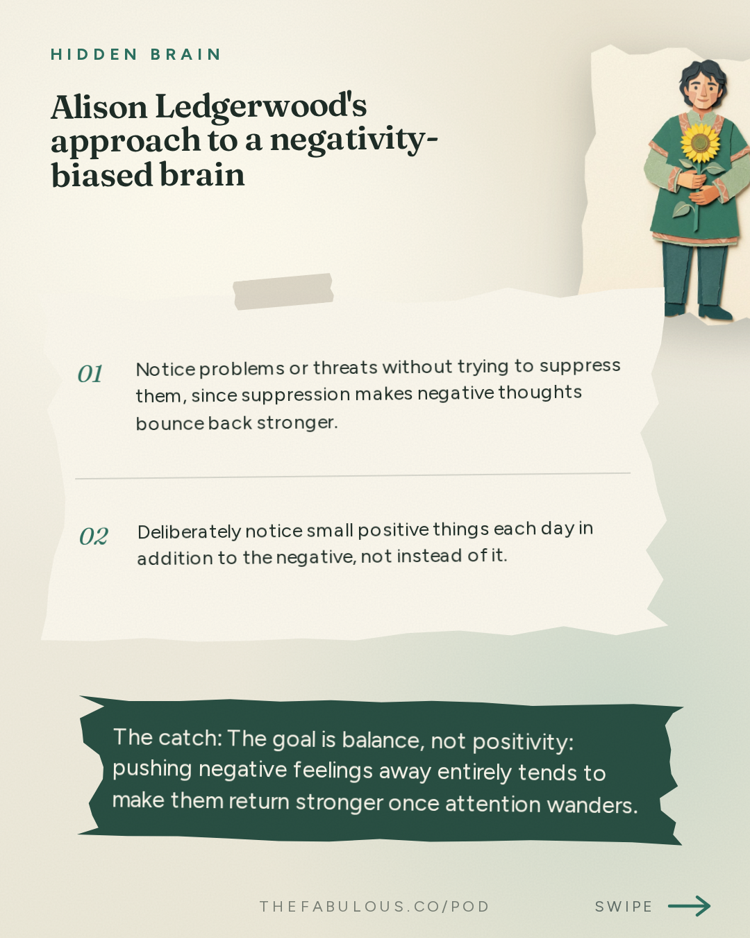 Alison Ledgerwood's approach to a negativity-biased brain — Hidden Brain: Why Am I Unhappy?