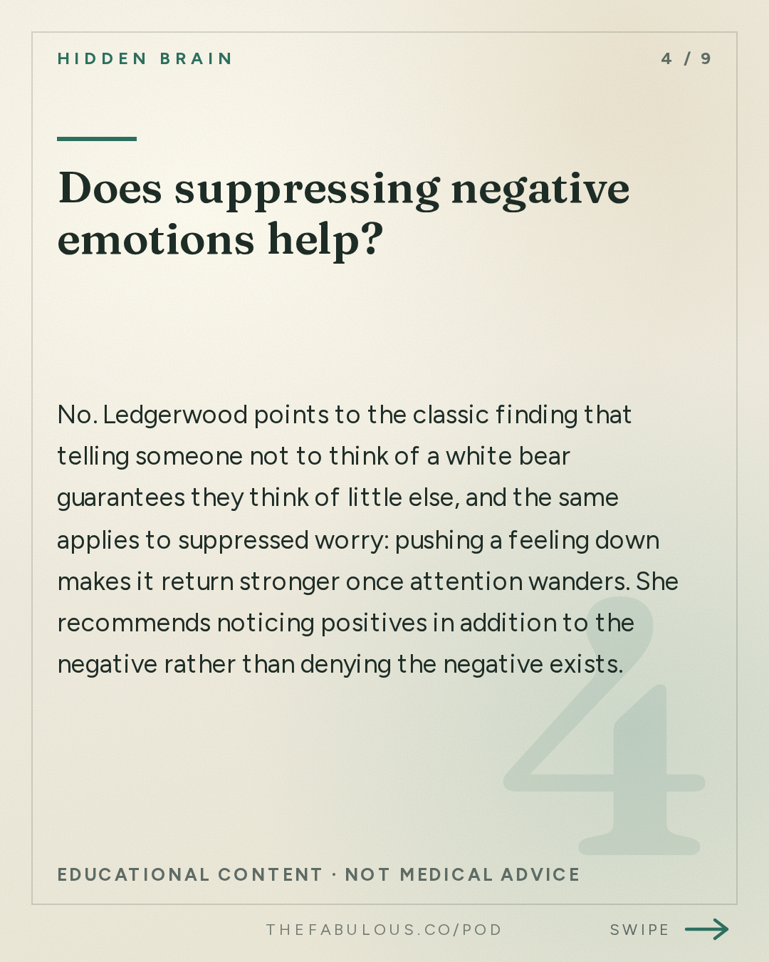 Does suppressing negative emotions help? — Hidden Brain: Why Am I Unhappy?