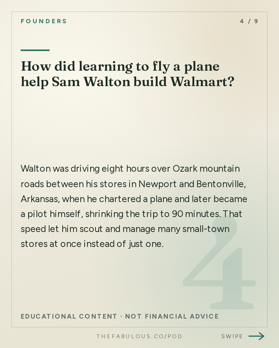 How did learning to fly a plane help Sam Walton build Walmart? — Founders: #434 Sam Walton