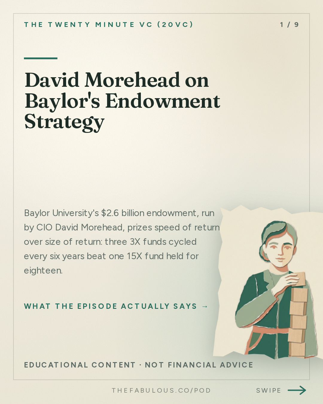 David Morehead on Baylor's Endowment Strategy — The Twenty Minute VC (20VC): Venture Capital | Startup Funding | The Pitch: 20VC: How LPs Allocate to Venture in 2026: What They Want, What They Do Not Want | Why Fund Multiple Does Not Matter Without a Timeline | Why Velocity of Cashback is the Most Important Thing with David Morehead, CIO @ Baylor