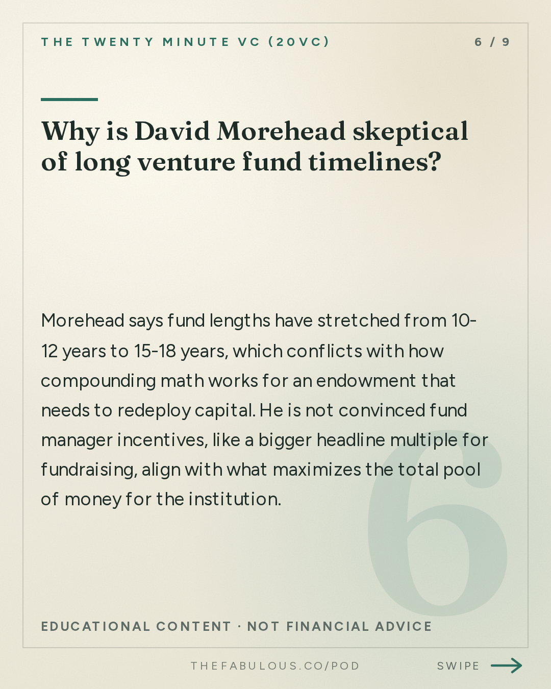 Why is David Morehead skeptical of long venture fund timelines? — The Twenty Minute VC (20VC): Venture Capital | Startup Funding | The Pitch: 20VC: How LPs Allocate to Venture in 2026: What They Want, What They Do Not Want | Why Fund Multiple Does Not Matter Without a Timeline | Why Velocity of Cashback is the Most Important Thing with David Morehead, CIO @ Baylor