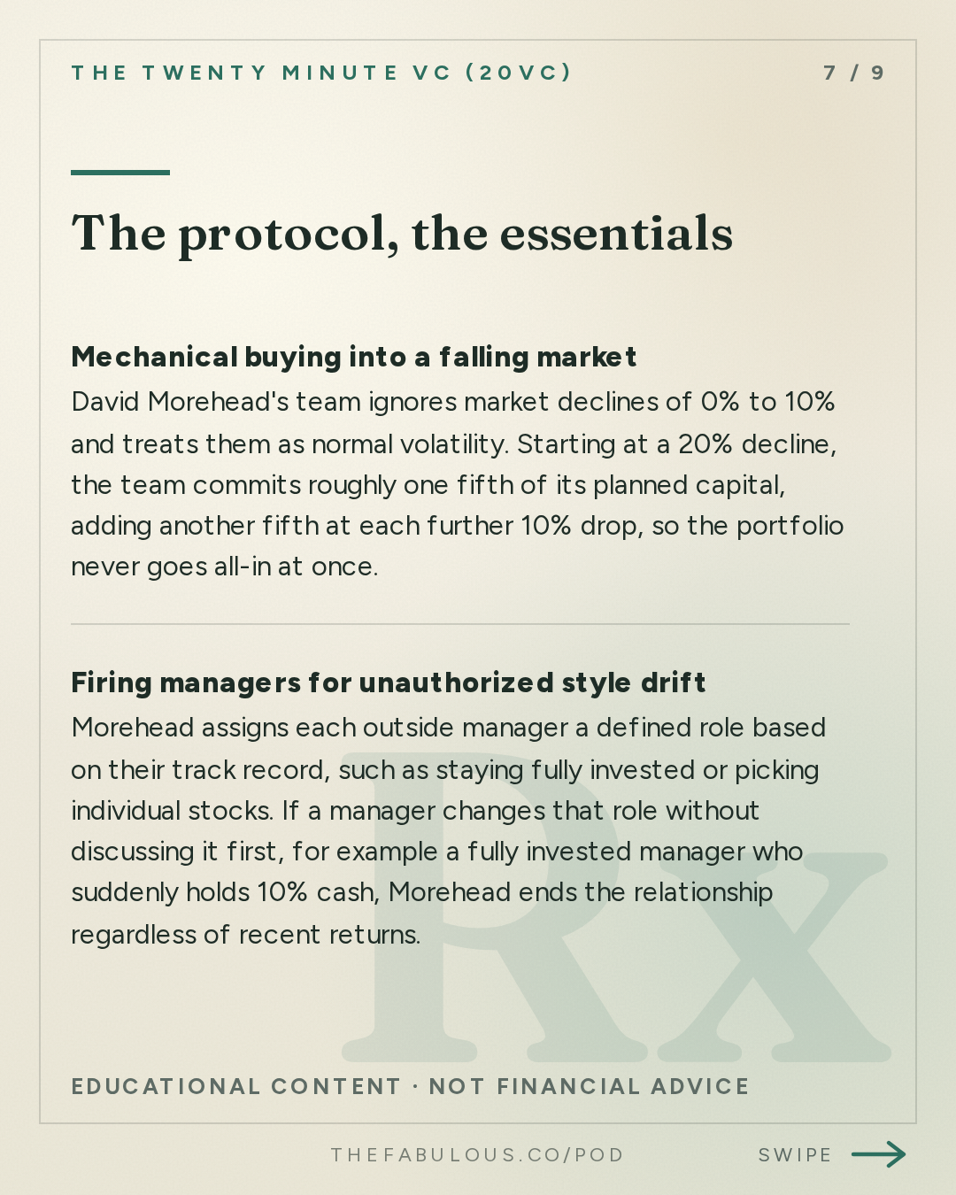 The protocol, the essentials — The Twenty Minute VC (20VC): Venture Capital | Startup Funding | The Pitch: 20VC: How LPs Allocate to Venture in 2026: What They Want, What They Do Not Want | Why Fund Multiple Does Not Matter Without a Timeline | Why Velocity of Cashback is the Most Important Thing with David Morehead, CIO @ Baylor