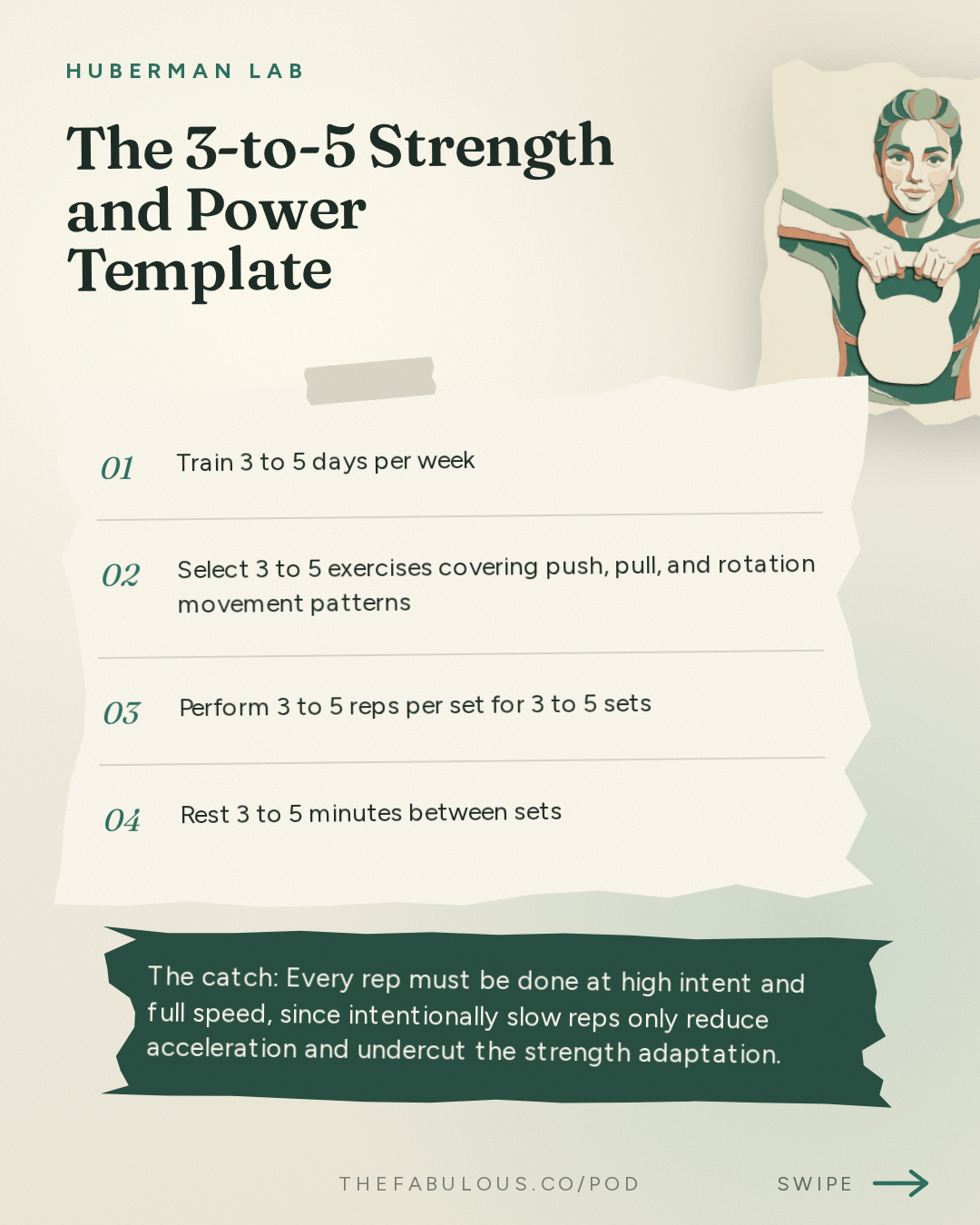 The 3-to-5 Strength and Power Template — Huberman Lab: Essentials: Optimal Protocols to Build Strength & Grow Muscles | Dr. Andy Galpin