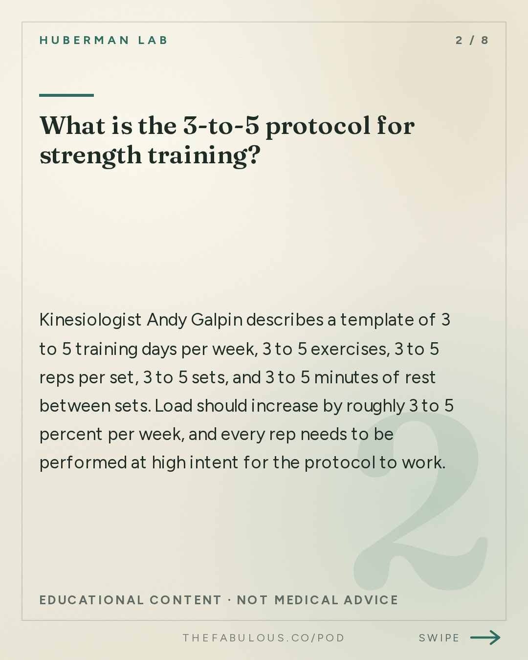 What is the 3-to-5 protocol for strength training? — Huberman Lab: Essentials: Optimal Protocols to Build Strength & Grow Muscles | Dr. Andy Galpin
