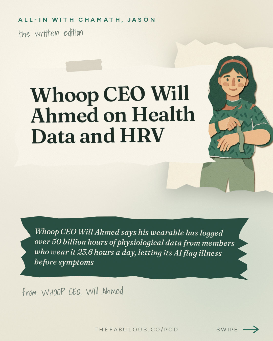 Whoop CEO Will Ahmed on Health Data and HRV — All-In with Chamath, Jason, Sacks & Friedberg: WHOOP CEO, Will Ahmed: 50B Hours of Health Data, a 4 Million Member Data Moat, & the FDA Fight