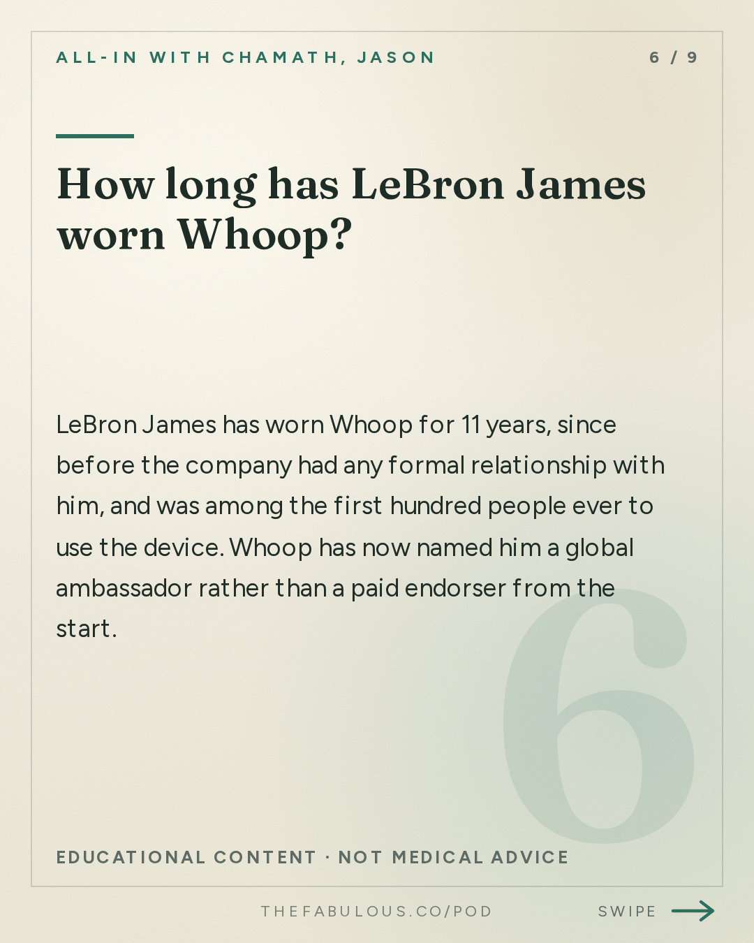 How long has LeBron James worn Whoop? — All-In with Chamath, Jason, Sacks & Friedberg: WHOOP CEO, Will Ahmed: 50B Hours of Health Data, a 4 Million Member Data Moat, & the FDA Fight