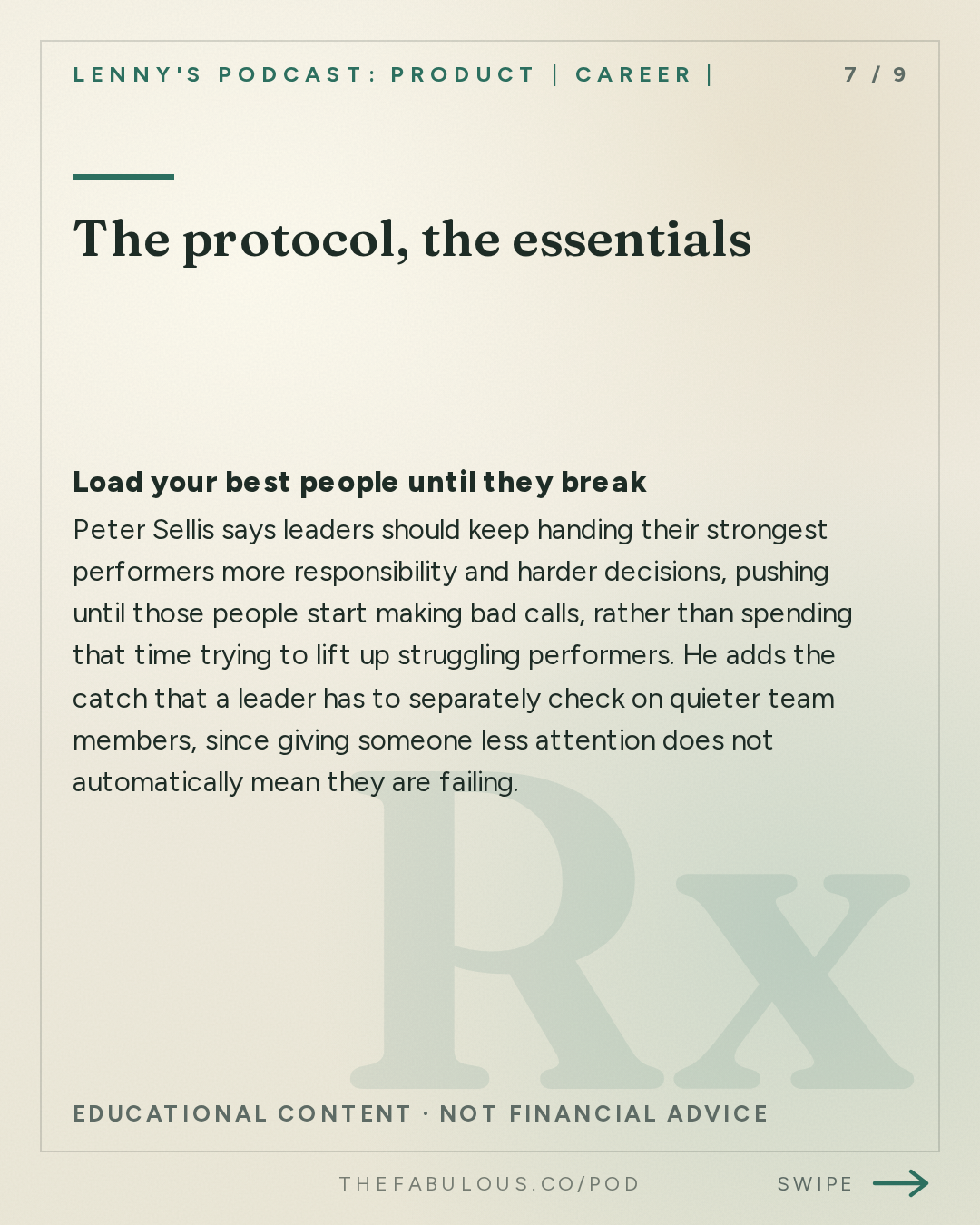 The protocol, the essentials — Lenny's Podcast: Product | Career | Growth: 90 minutes of unfiltered product advice from Snap and Discord’s product chief | Peter Sellis