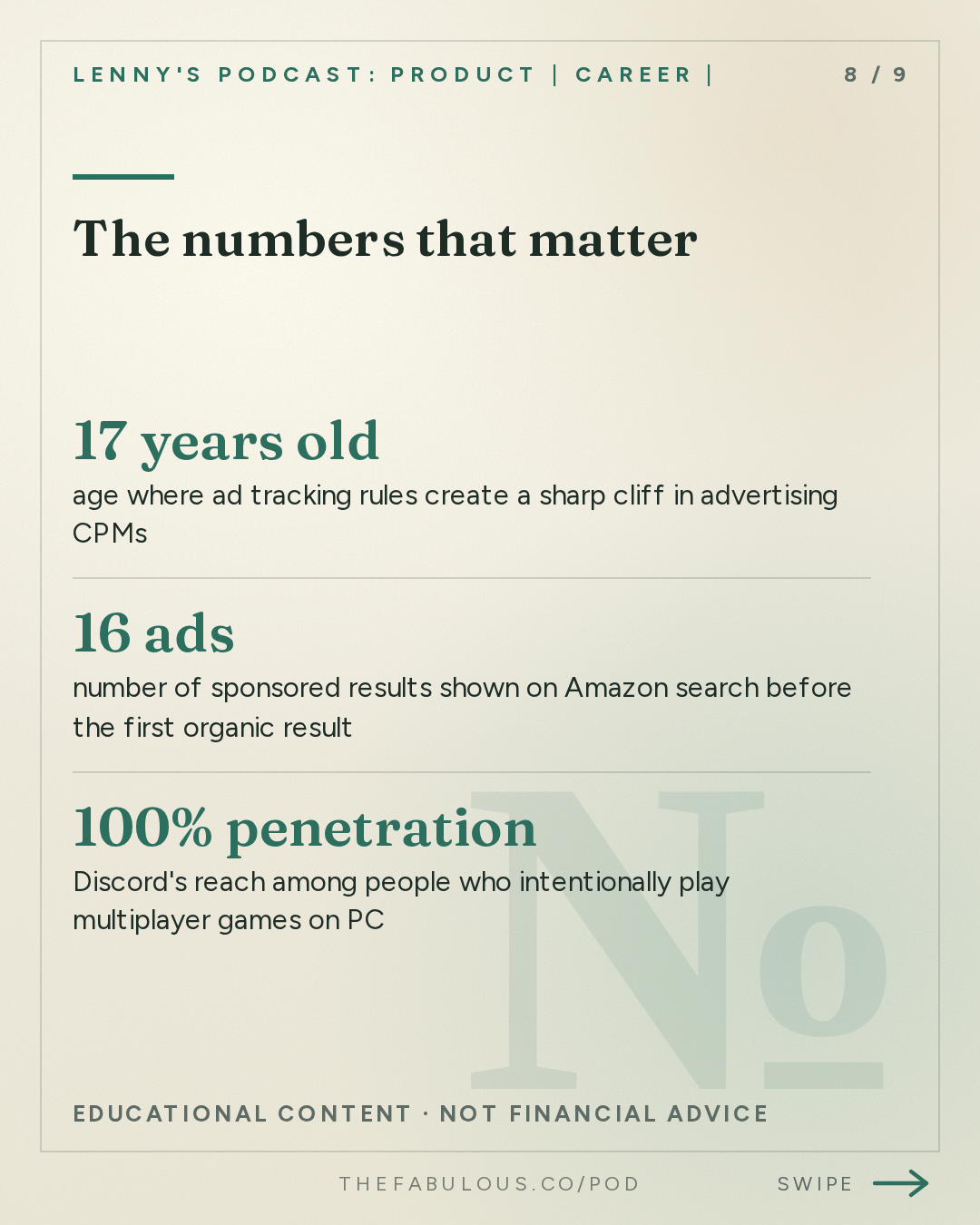 The numbers that matter — Lenny's Podcast: Product | Career | Growth: 90 minutes of unfiltered product advice from Snap and Discord’s product chief | Peter Sellis