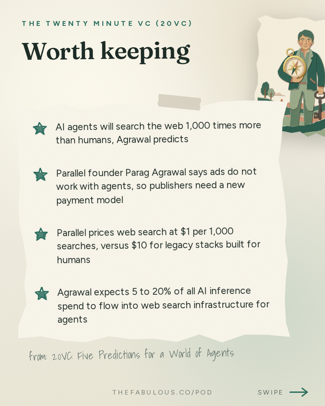 Worth keeping — The Twenty Minute VC (20VC): Venture Capital | Startup Funding | The Pitch: 20VC: Five Predictions for a World of Agents | The Ads Business Model Will Die | Biggest Lessons from Working with Elon Musk at Twitter with Parag Agrawal, Parallel