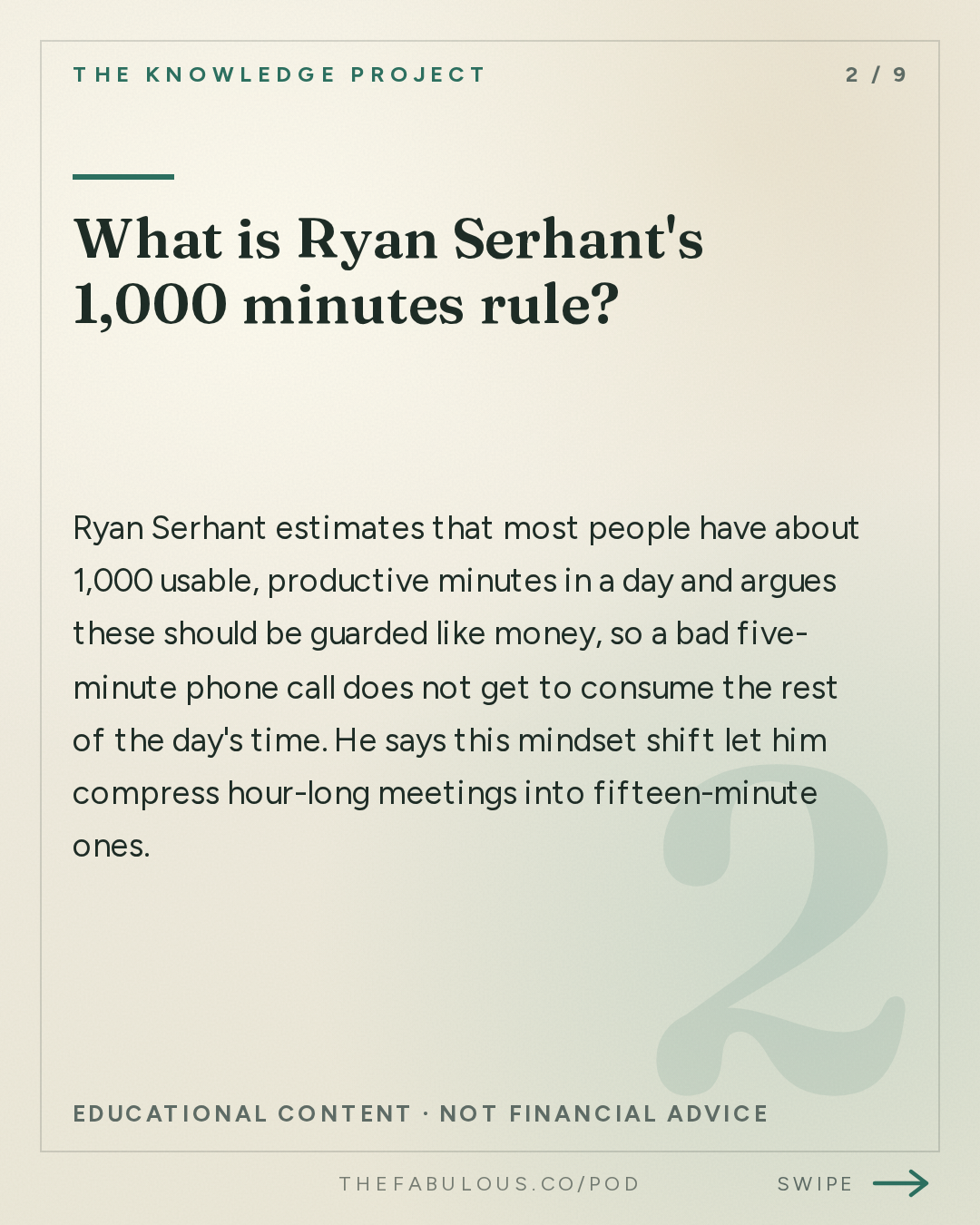 What is Ryan Serhant's 1,000 minutes rule? — The Knowledge Project: How to Get People to Say Yes | Ryan Serhant