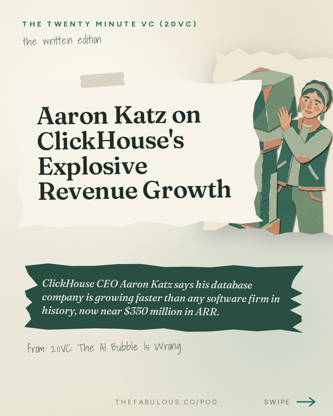 Aaron Katz on ClickHouse's Explosive Revenue Growth — The Twenty Minute VC (20VC): Venture Capital | Startup Funding | The Pitch: 20VC: The AI Bubble Is Wrong | AI Margins Need to Improve | Revenue Concentration Should be a Concern | Why People Over-Estimate Open Models But Enterprises Still Fear Frontier Models with Aaron Katz, ClickHouse
