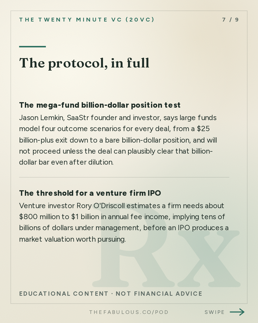 The protocol, in full — The Twenty Minute VC (20VC): Venture Capital | Startup Funding | The Pitch: 20VC: Trillion or Bust: The New VC Game | Coreweave Sell-Off Creates Panic | Town at $1B, Anduril at $90B: Revenue Multiples Out of Control | General Atlantic Eyes IPO & Modal Raises $750M at $15.75B