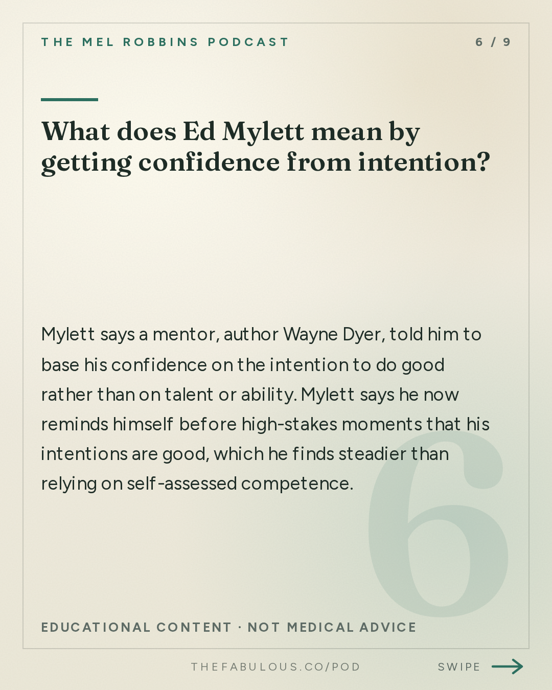What does Ed Mylett mean by getting confidence from intention? — The Mel Robbins Podcast: It’s Not Too Late: The 5 Shifts That Will Change the Rest of Your Year with Ed Mylett