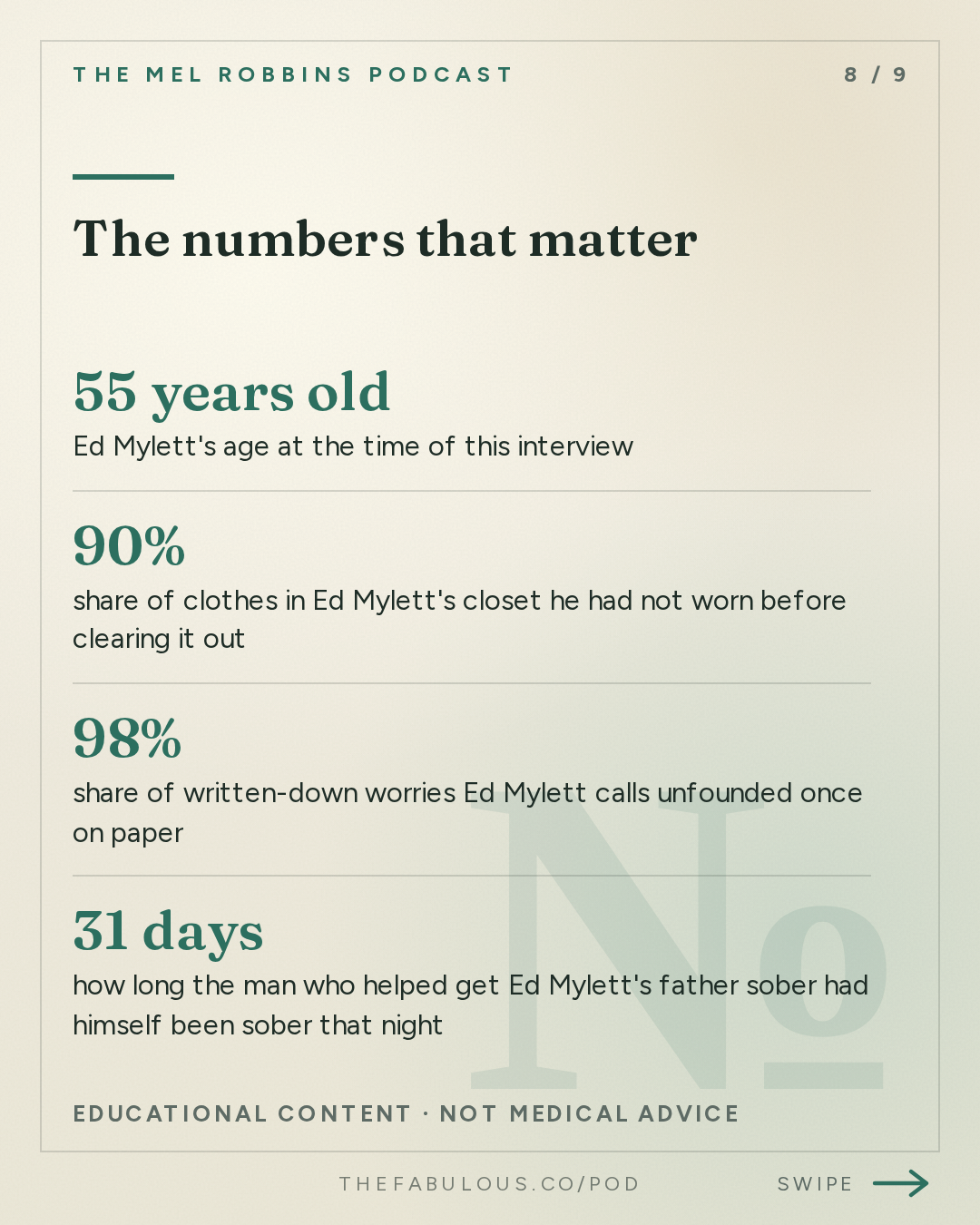 The numbers that matter — The Mel Robbins Podcast: It’s Not Too Late: The 5 Shifts That Will Change the Rest of Your Year with Ed Mylett