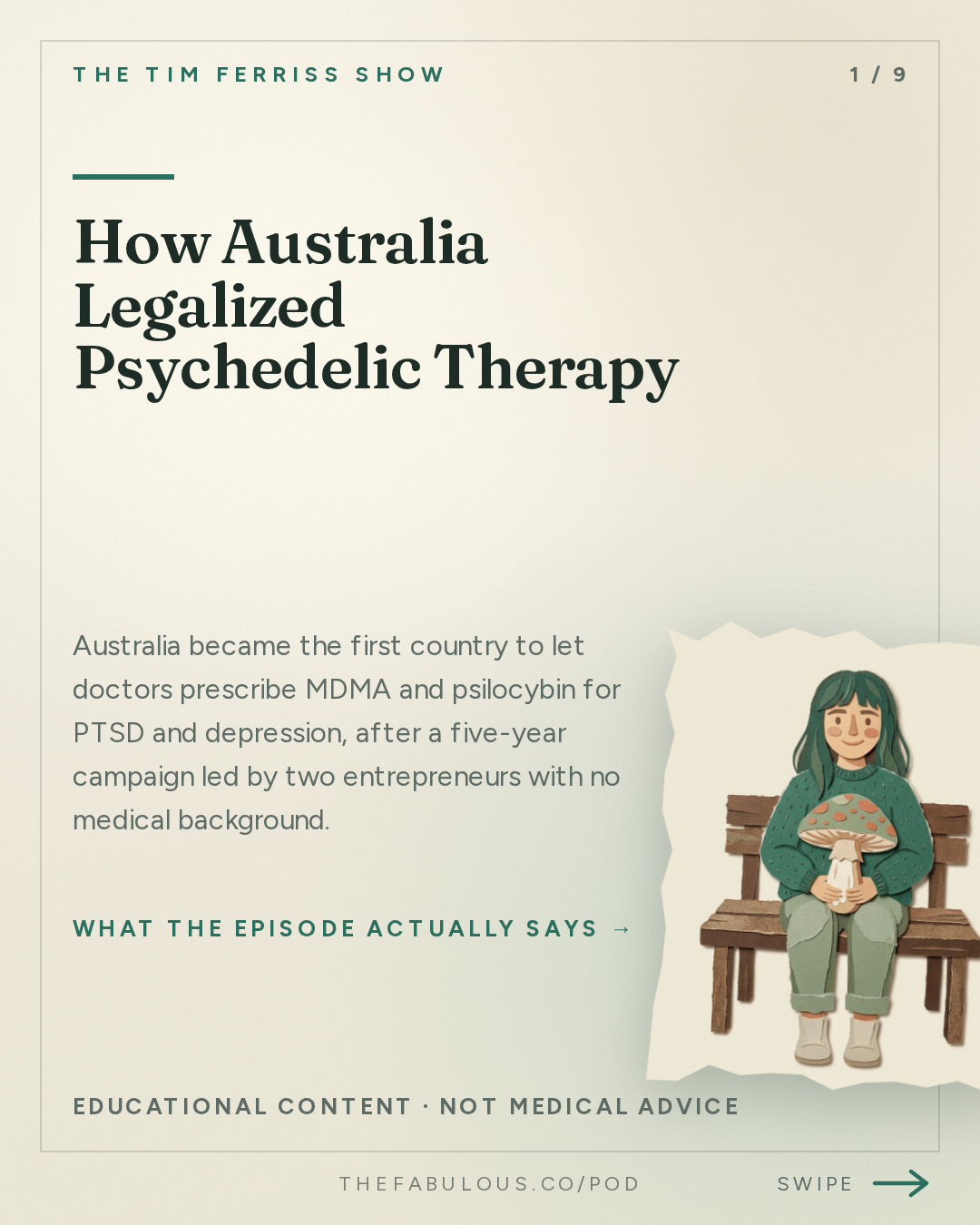 How Australia Legalized Psychedelic Therapy — The Tim Ferriss Show: #883: How to Legalize Medical Psychedelics in Your Country — Tania de Jong on The Playbook Behind Australia's World-First Breakthrough