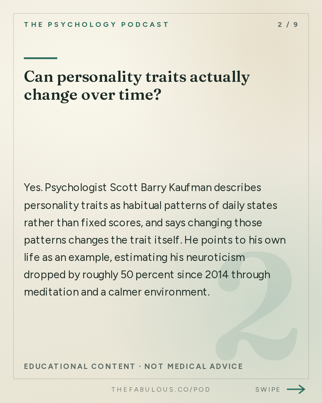 Can personality traits actually change over time? — The Psychology Podcast: End of an Era — Reflections on 11 Years of The Psychology Podcast w/ Annie Murphy Paul