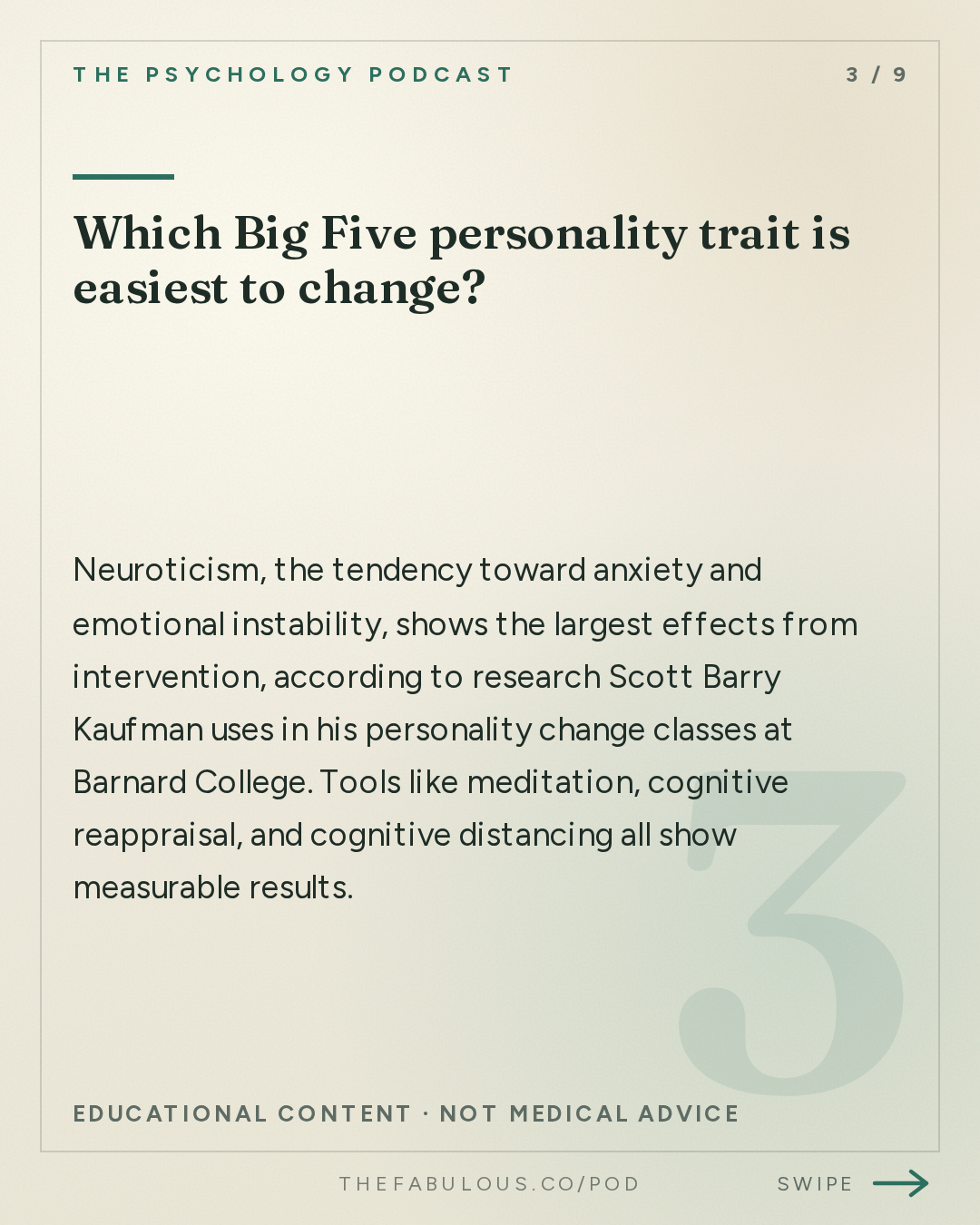 Which Big Five personality trait is easiest to change? — The Psychology Podcast: End of an Era — Reflections on 11 Years of The Psychology Podcast w/ Annie Murphy Paul