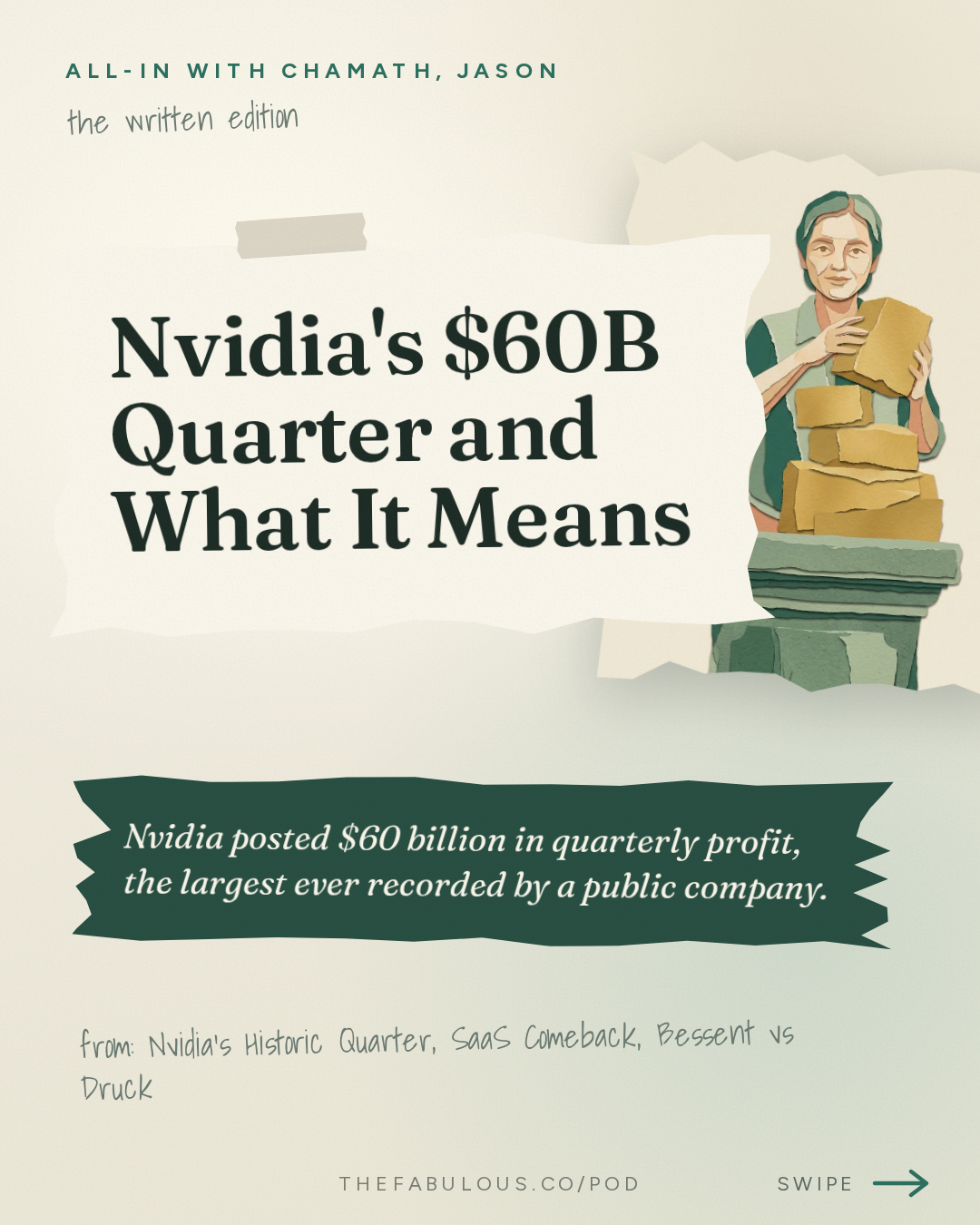 Nvidia's $60B Quarter and What It Means — All-In with Chamath, Jason, Sacks & Friedberg: Nvidia's Historic Quarter, SaaS Comeback, Bessent vs Druck, America's Debt Crisis, Cancer Vaccine