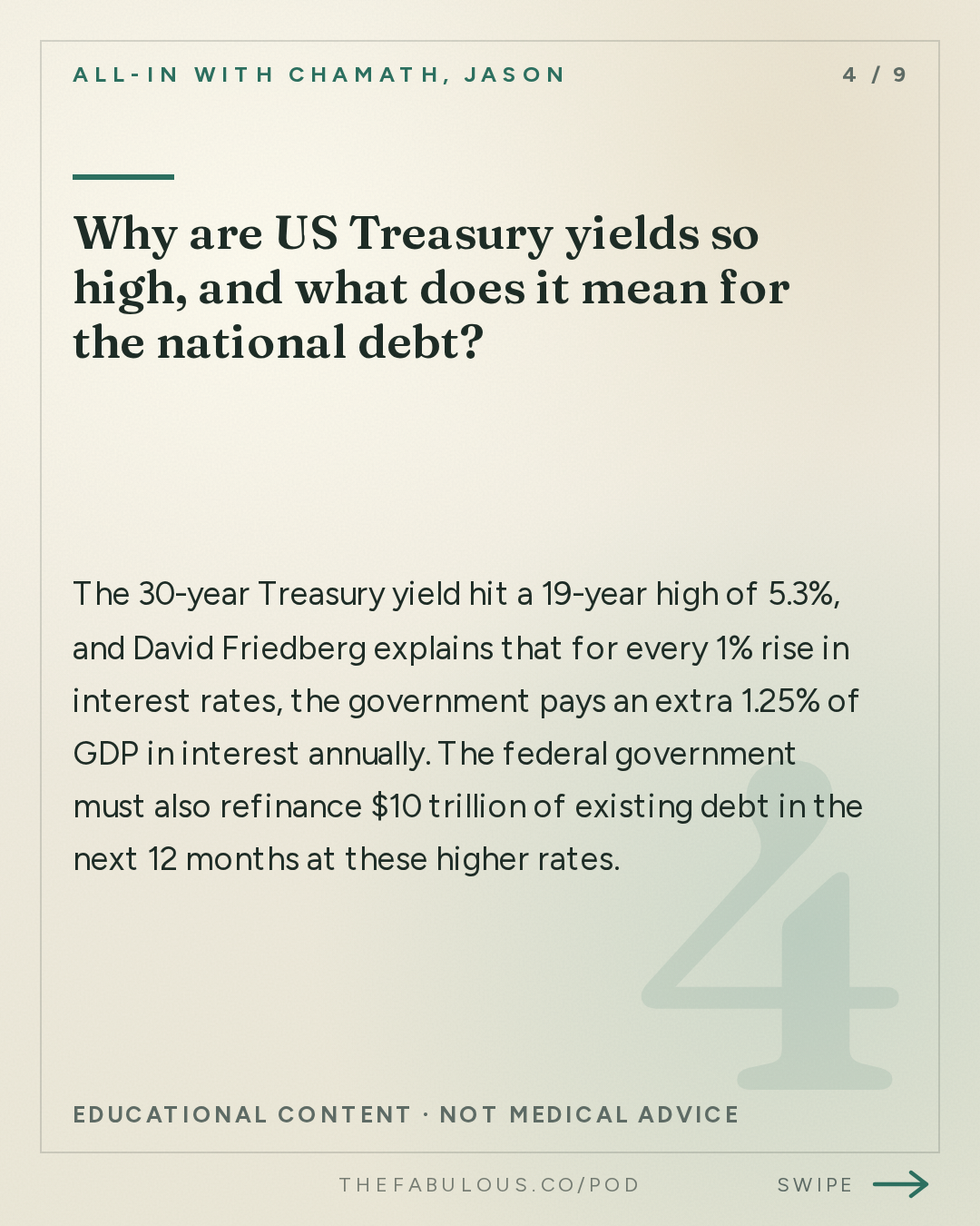 Why are US Treasury yields so high, and what does it mean for the national debt? — All-In with Chamath, Jason, Sacks & Friedberg: Nvidia's Historic Quarter, SaaS Comeback, Bessent vs Druck, America's Debt Crisis, Cancer Vaccine