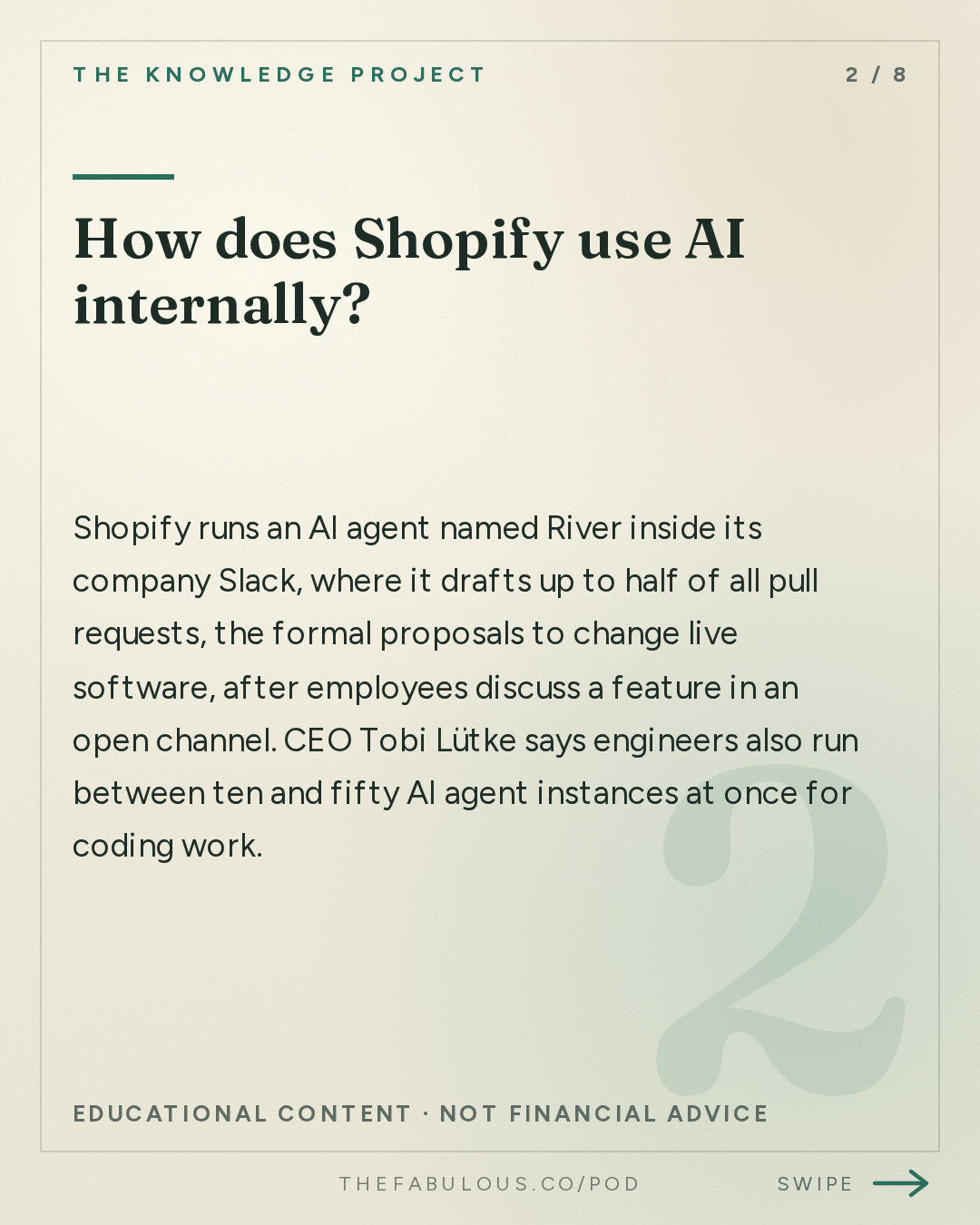 How does Shopify use AI internally? — The Knowledge Project: Tobi Lütke: AI Agents, Better Decisions, and the Future of Work