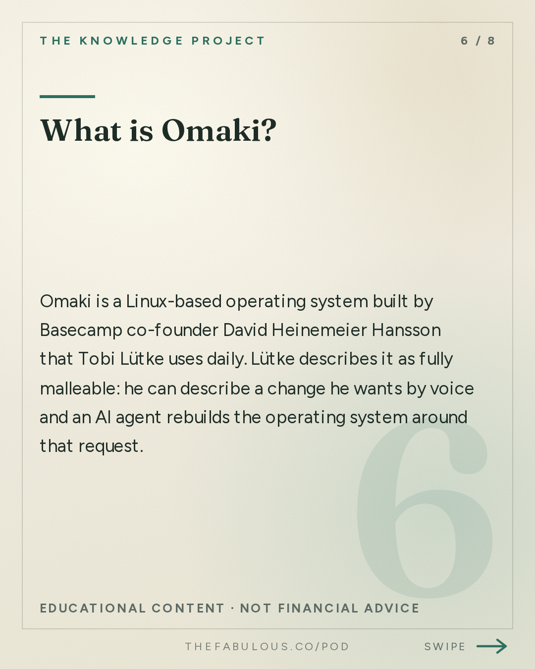 What is Omaki? — The Knowledge Project: Tobi Lütke: AI Agents, Better Decisions, and the Future of Work
