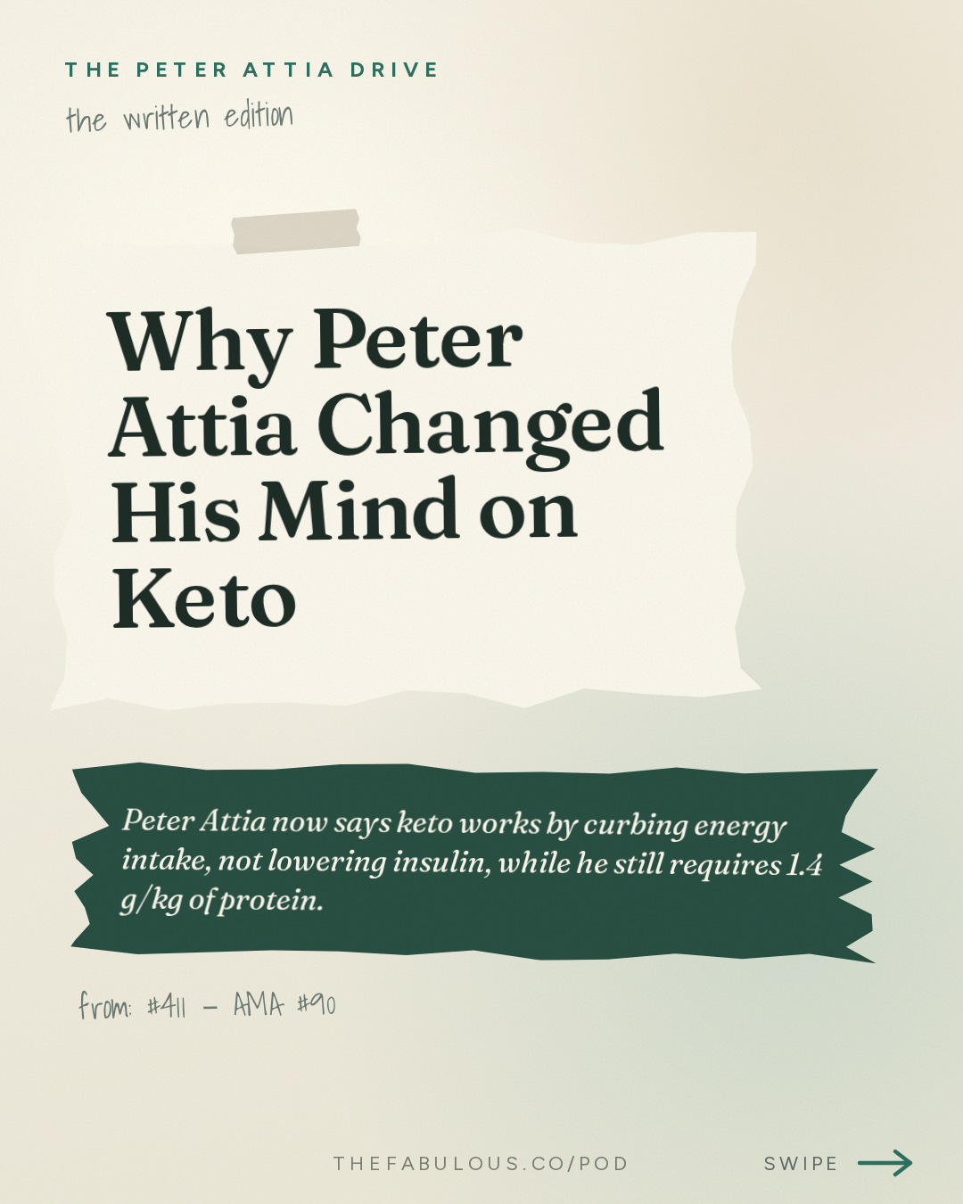 Why Peter Attia Changed His Mind on Keto — The Peter Attia Drive: #411 ‒ AMA #90: Strong convictions, loosely held: how Peter's views on fasting, keto, metformin, rapamycin, whole-body MRI, and exercise have changed