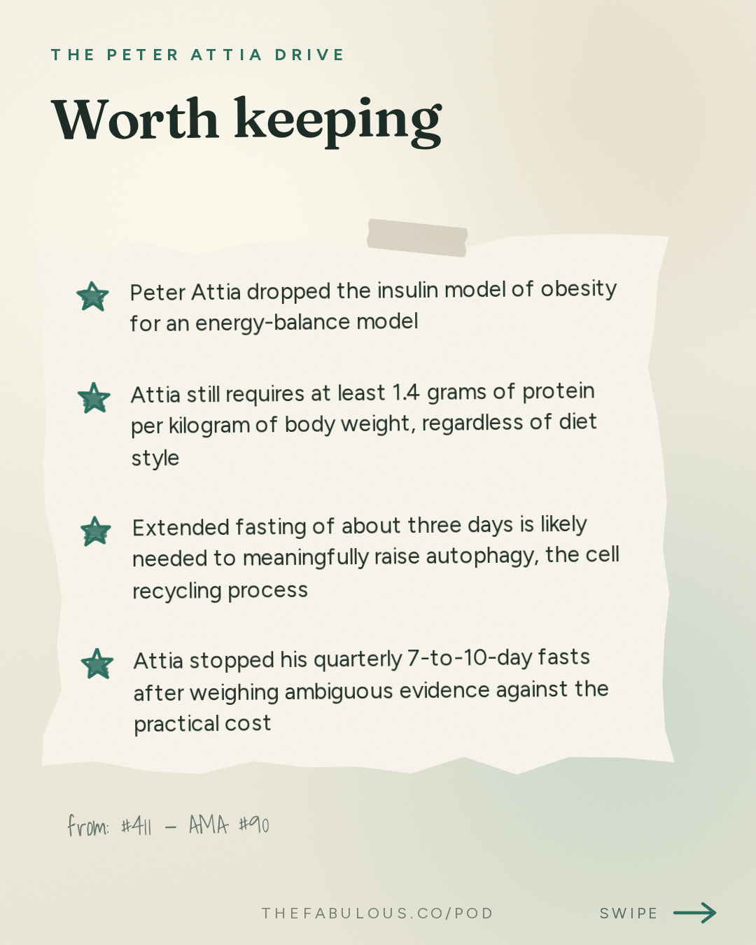 Worth keeping — The Peter Attia Drive: #411 ‒ AMA #90: Strong convictions, loosely held: how Peter's views on fasting, keto, metformin, rapamycin, whole-body MRI, and exercise have changed