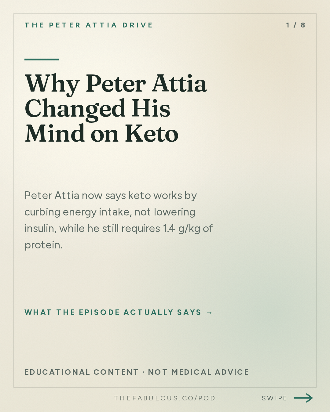 Why Peter Attia Changed His Mind on Keto — The Peter Attia Drive: #411 ‒ AMA #90: Strong convictions, loosely held: how Peter's views on fasting, keto, metformin, rapamycin, whole-body MRI, and exercise have changed