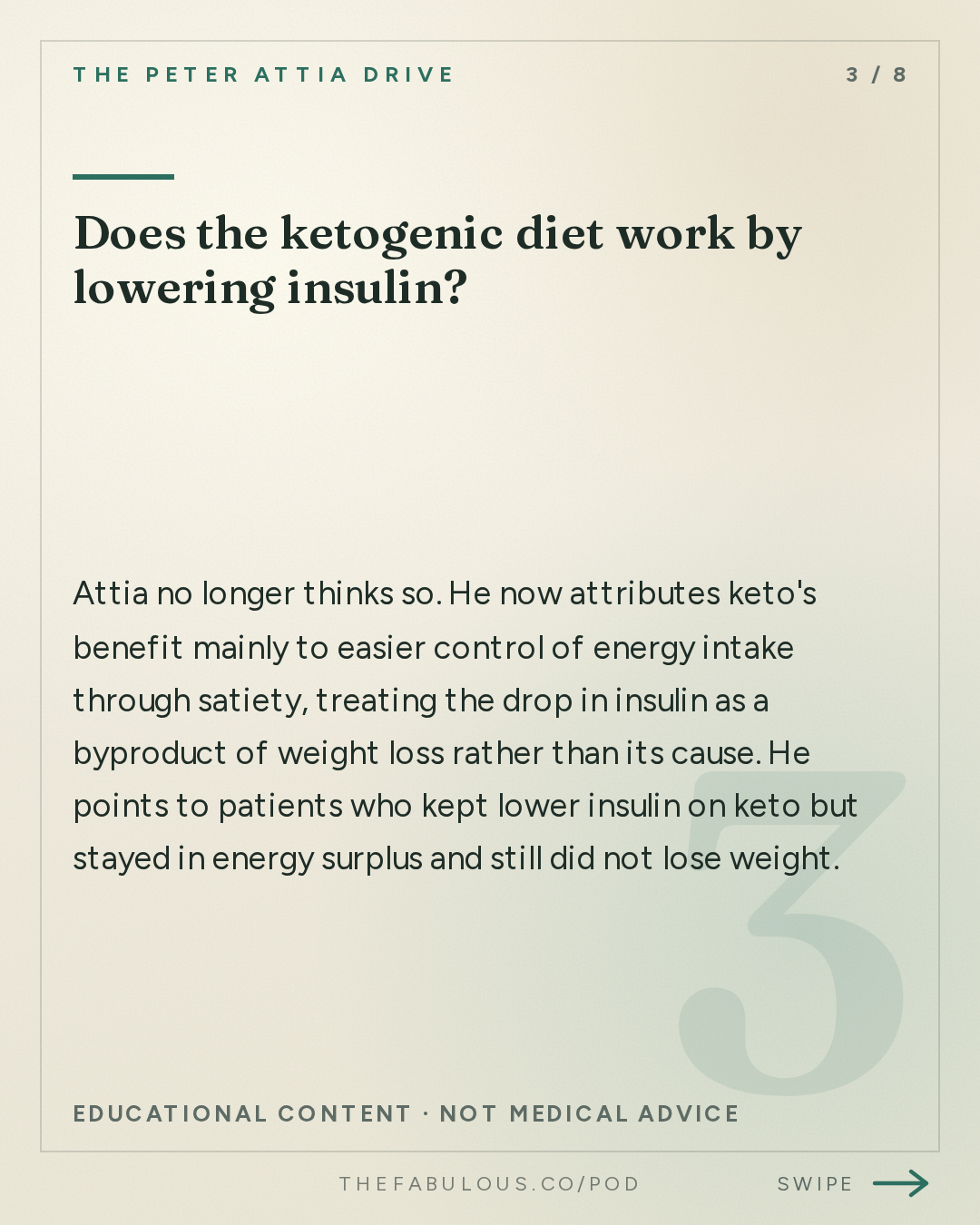 Does the ketogenic diet work by lowering insulin? — The Peter Attia Drive: #411 ‒ AMA #90: Strong convictions, loosely held: how Peter's views on fasting, keto, metformin, rapamycin, whole-body MRI, and exercise have changed