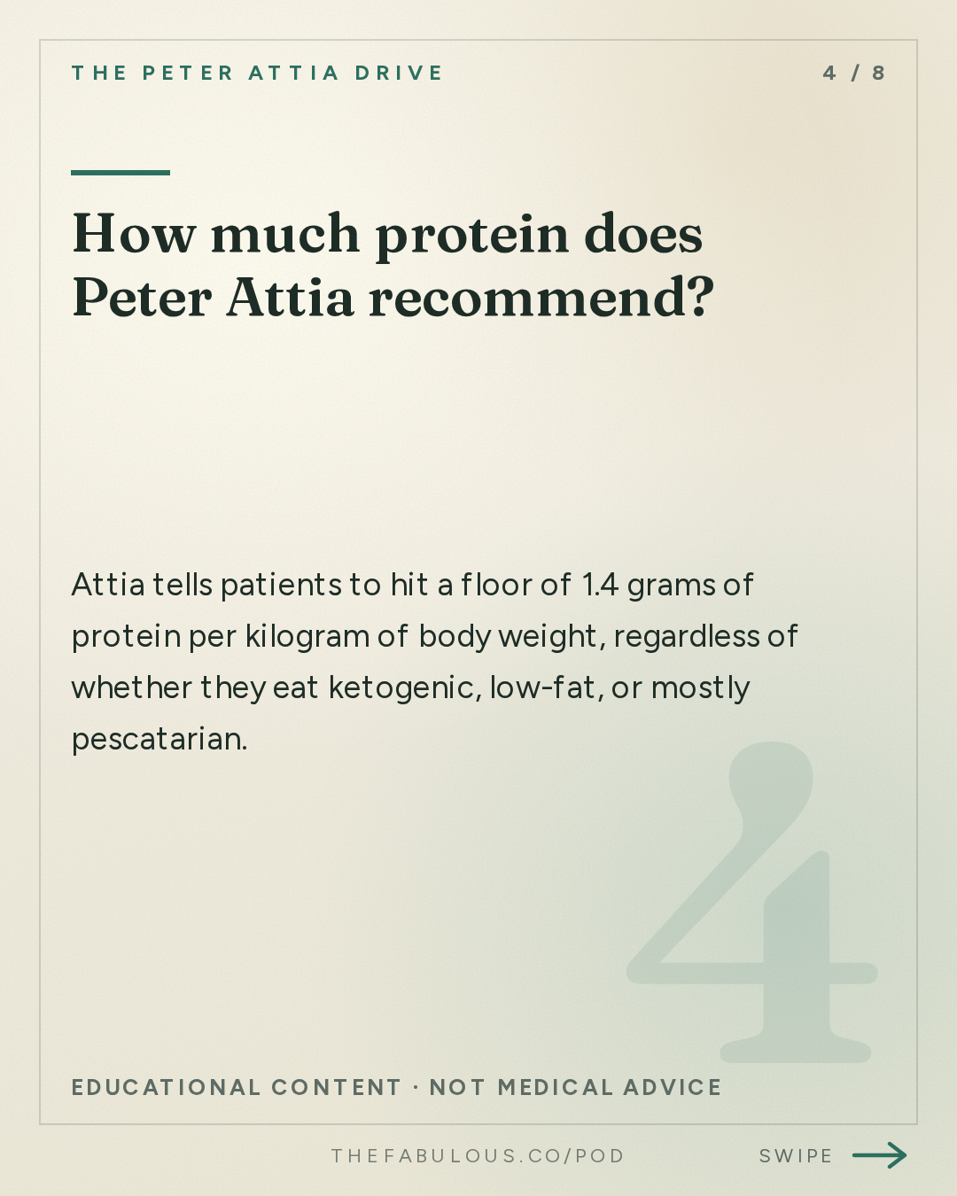 How much protein does Peter Attia recommend? — The Peter Attia Drive: #411 ‒ AMA #90: Strong convictions, loosely held: how Peter's views on fasting, keto, metformin, rapamycin, whole-body MRI, and exercise have changed