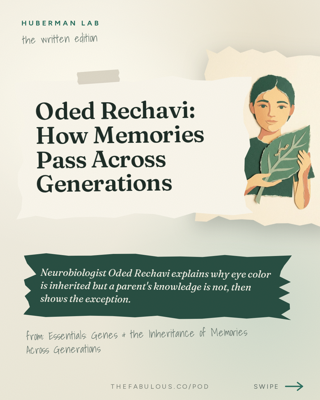 Oded Rechavi: How Memories Pass Across Generations — Huberman Lab: Essentials: Genes & the Inheritance of Memories Across Generations | Dr. Oded Rechavi