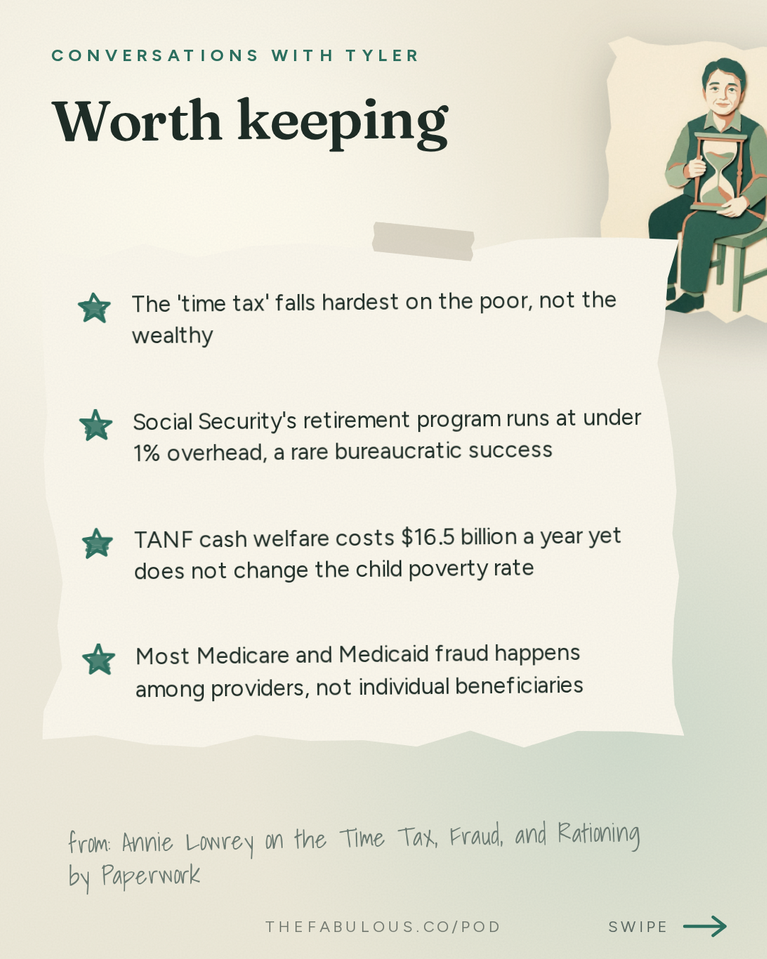 Worth keeping — Conversations with Tyler: Annie Lowrey on the Time Tax, Fraud, and Rationing by Paperwork