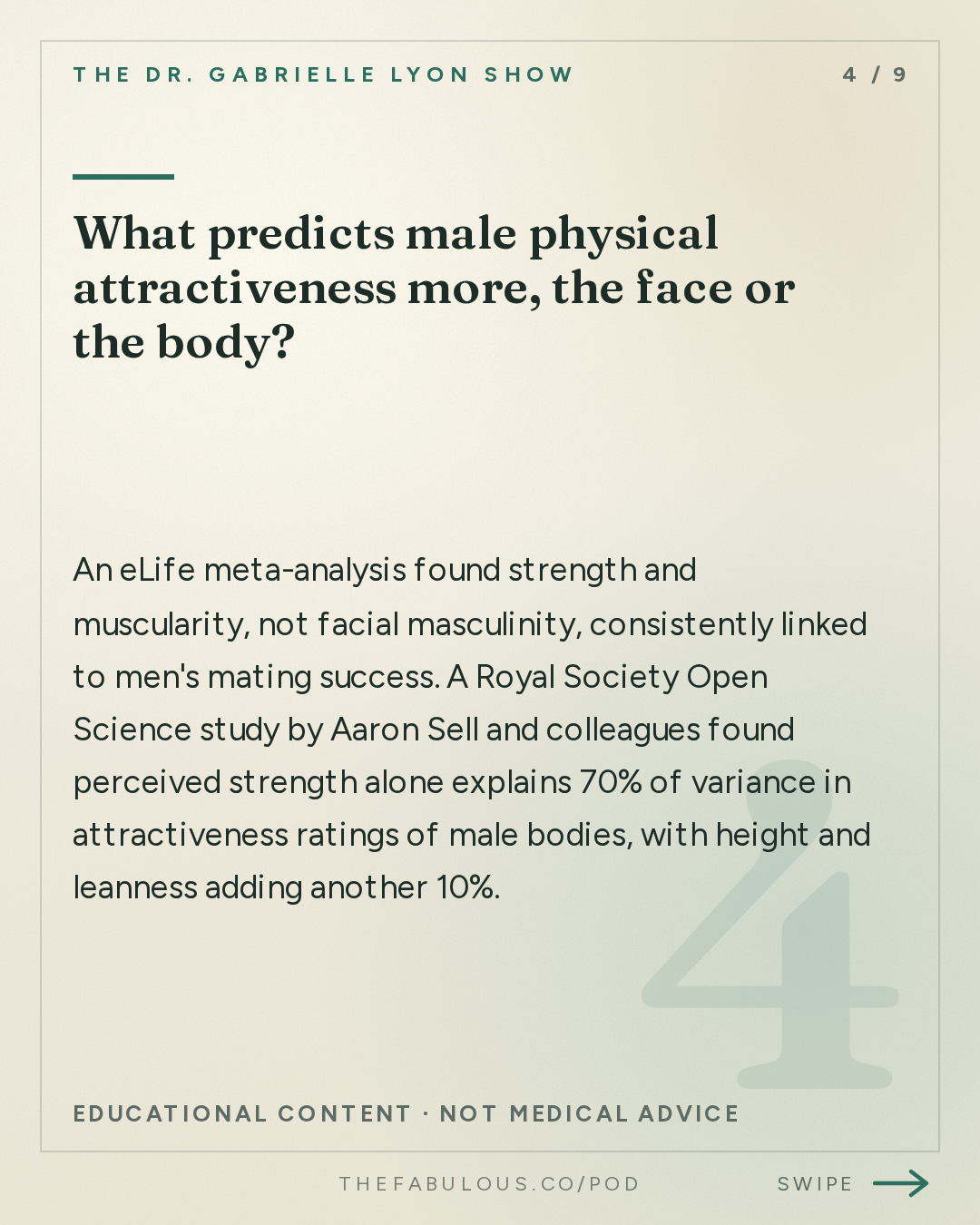 What predicts male physical attractiveness more, the face or the body? — The Dr. Gabrielle Lyon Show: Hormones and Attraction: What We Think We Know vs. What the Science Says