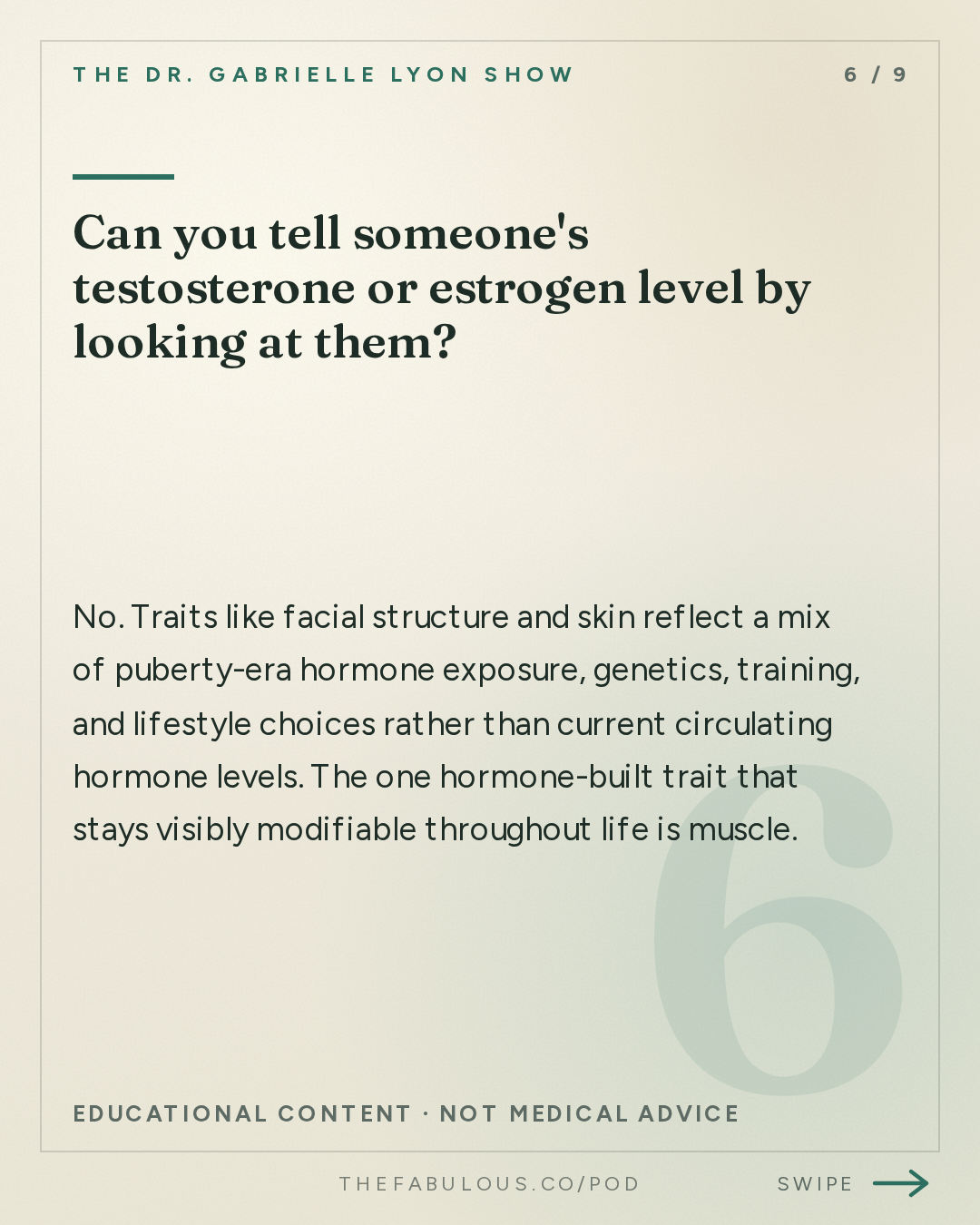 Can you tell someone's testosterone or estrogen level by looking at them? — The Dr. Gabrielle Lyon Show: Hormones and Attraction: What We Think We Know vs. What the Science Says