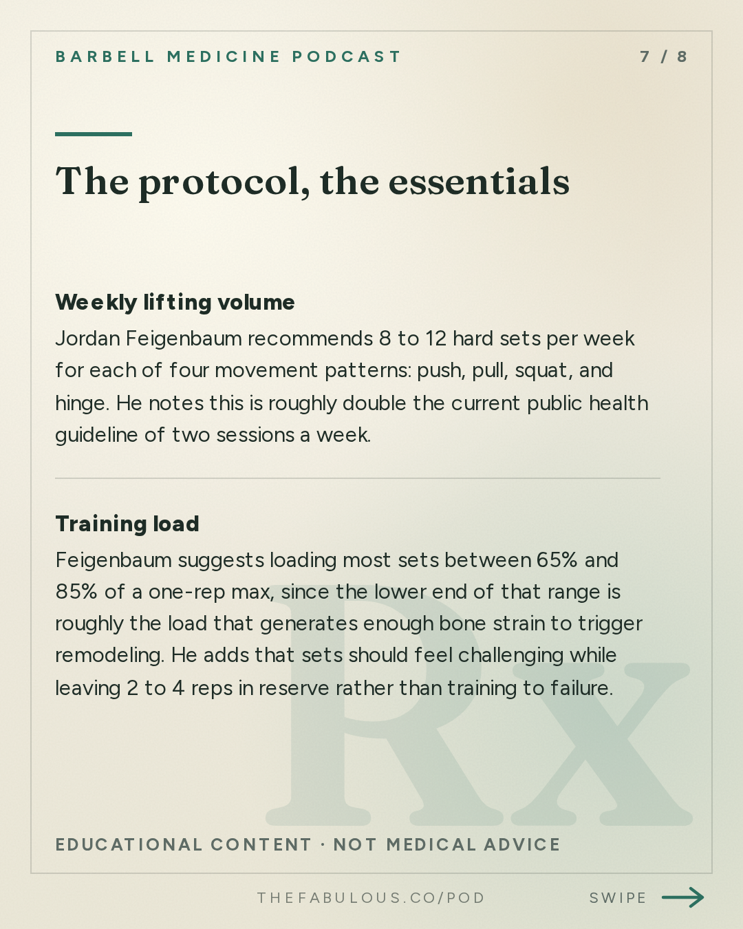 The protocol, the essentials — Barbell Medicine Podcast: How Much Lifting is Enough? How Much is Too Much?